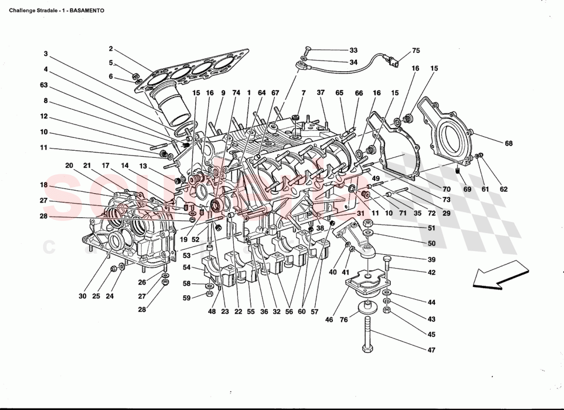 CRANKCASE of Ferrari Ferrari 360 Challenge Stradale