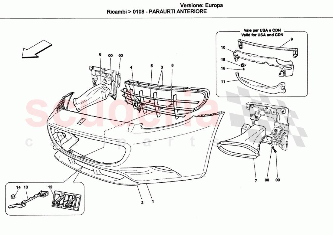 FRONT BUMPER of Ferrari Ferrari California (2008-2011)