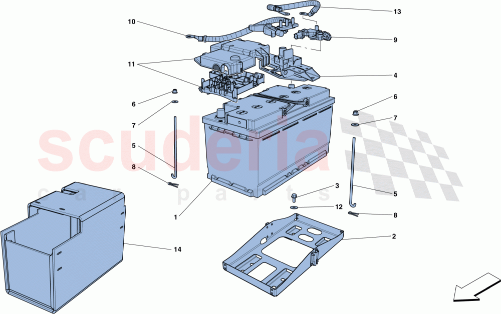 BATTERY of Ferrari Ferrari GTC4Lusso T