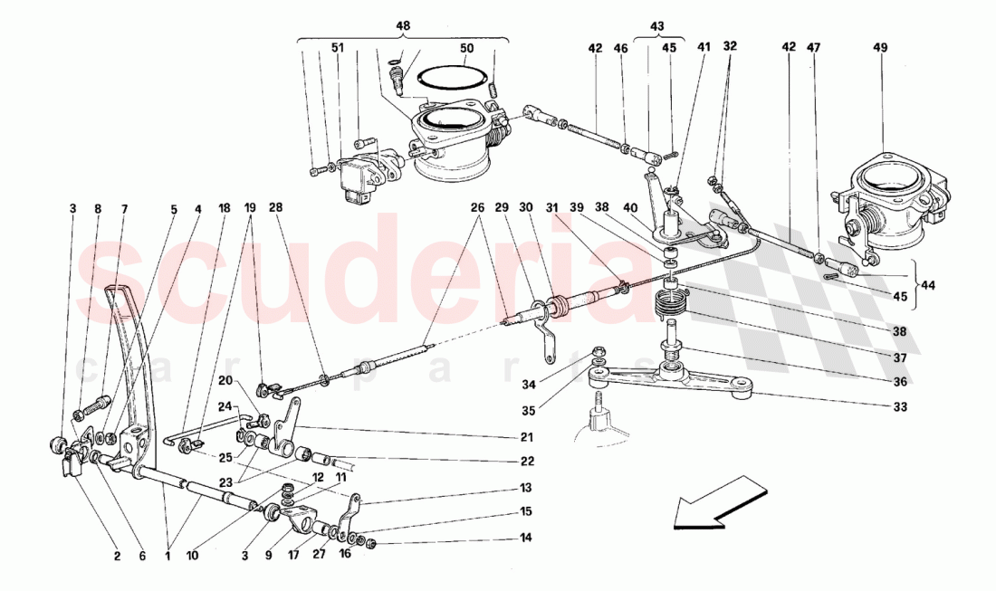 Throttle control -Valid for GD- of Ferrari Ferrari 512 TR