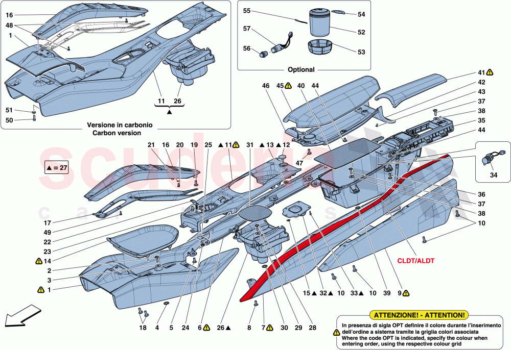TUNNEL - SUBSTRUCTURE AND ACCESSORIES of Ferrari Ferrari 812 Superfast/GTS