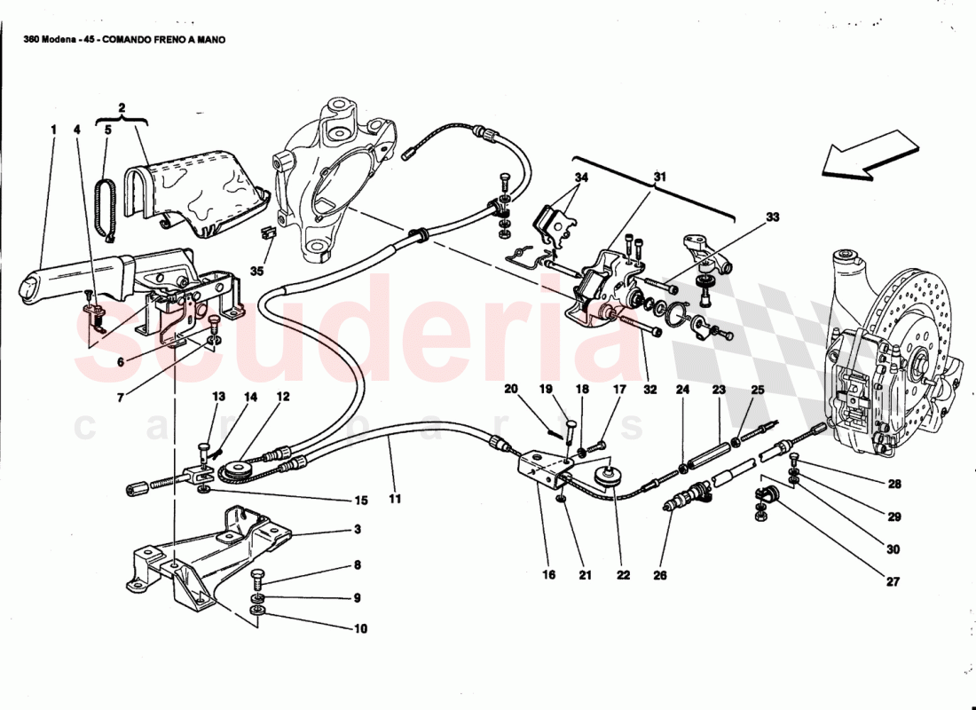 HAND-BRAKE CONTROL of Ferrari Ferrari 360 Modena