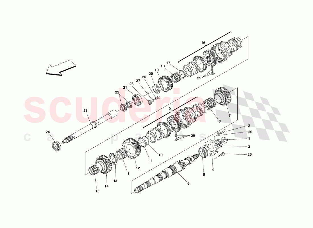 Main Shaft Gears of Ferrari Ferrari 430 Challenge (2006)