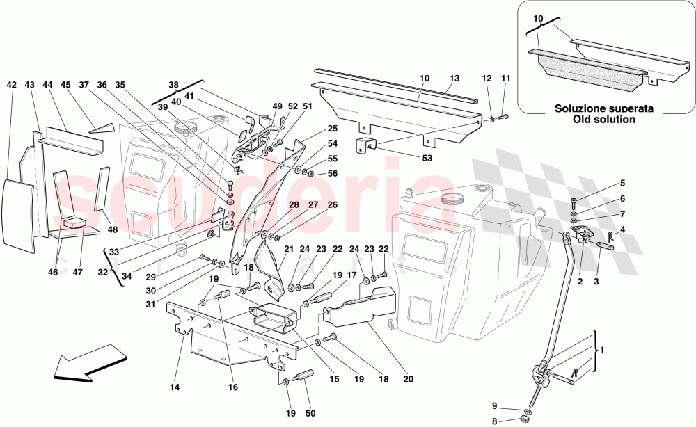 FUEL TANKS - FASTENERS AND GUARDS of Ferrari Ferrari 430 Coupe