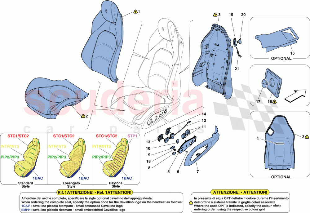 FRONT SEAT - TRIM AND ACCESSORIES of Ferrari Ferrari GTC4Lusso T