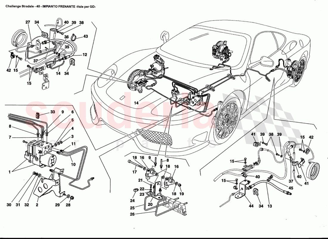BRAKE SYSTEM -Valid for GD- of Ferrari Ferrari 360 Challenge Stradale