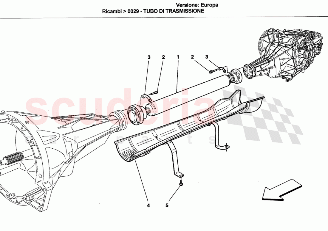 TRANSMISSION PIPE of Ferrari Ferrari California (2008-2011)