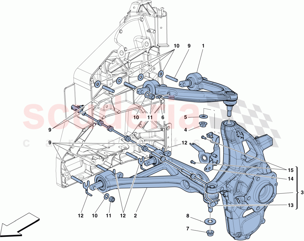 FRONT SUSPENSION - ARMS of Ferrari Ferrari 458 Speciale