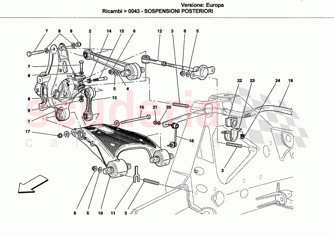 REAR SUSPENSION of Ferrari Ferrari California (2008-2011)