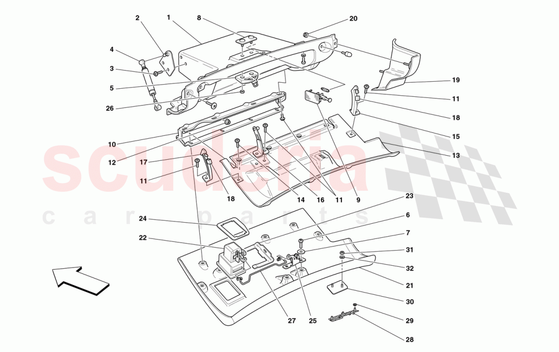 DASHBOARD DRAWER of Ferrari Ferrari 360 Spider