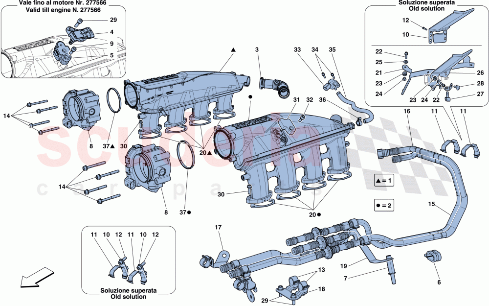 INTAKE MANIFOLD of Ferrari Ferrari California T