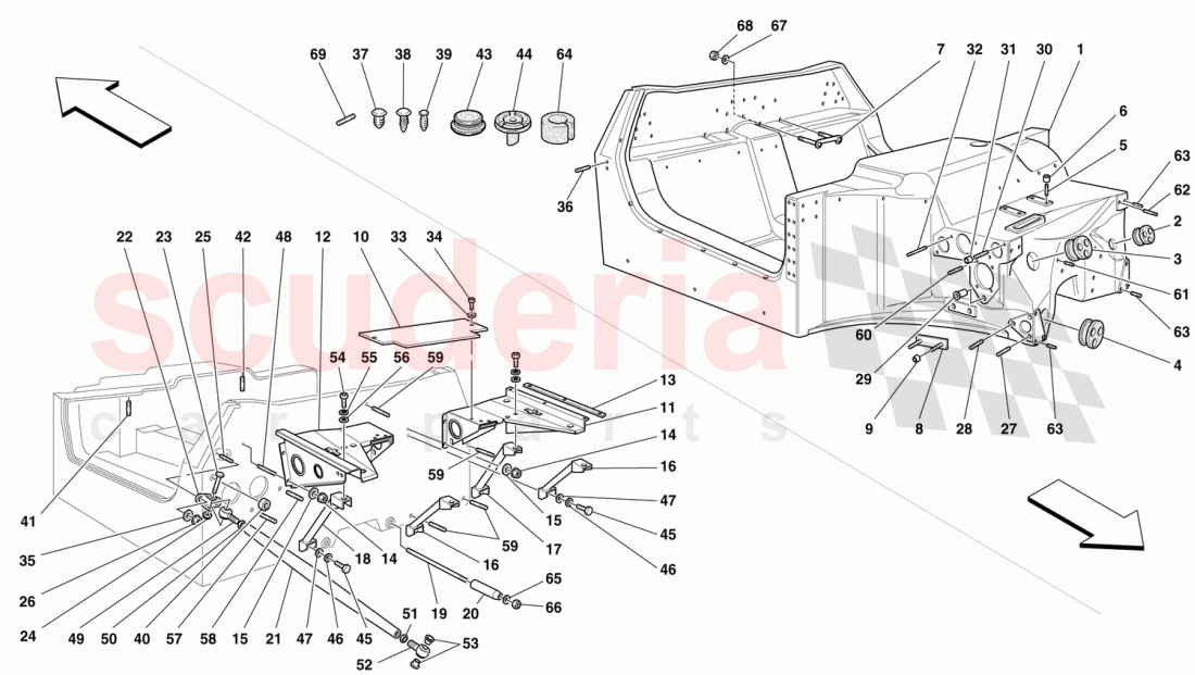 FRAME AND STRUCTURES of Ferrari Ferrari F50