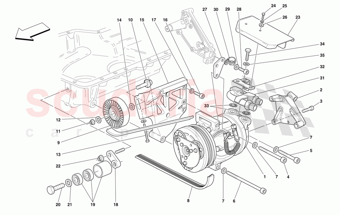 AIR CONDITIONING COMPRESSOR of Ferrari Ferrari 360 Spider