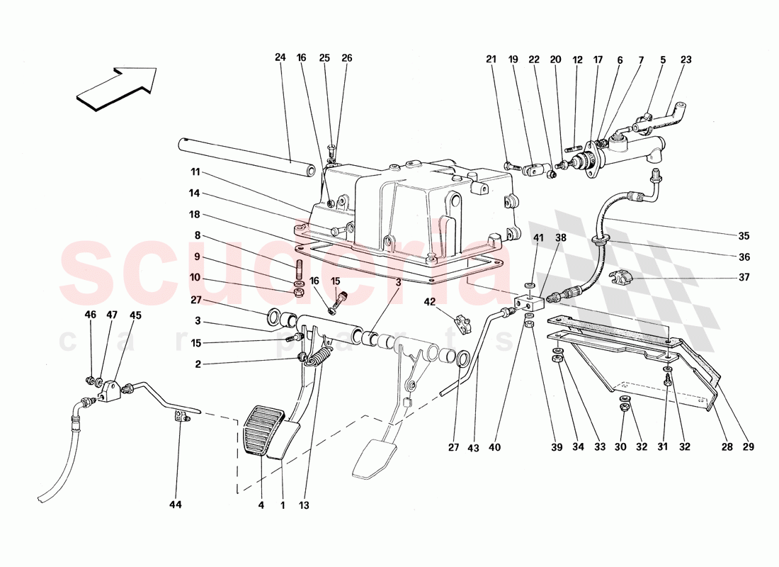 Clutch Release Control - Valid for GD of Ferrari Ferrari 348 TS (1993)