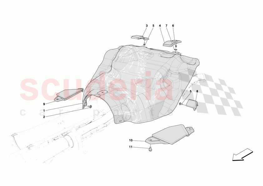TANK MOUNTS of Ferrari Ferrari 12Cilindri Spider