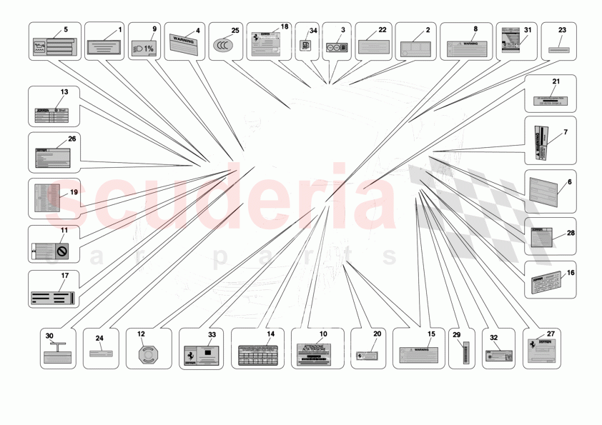 PLATES of Ferrari Ferrari 12Cilindri Spider