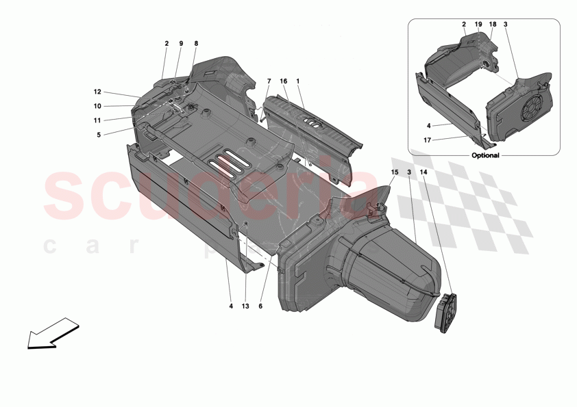 LUGGAGE COMPARTMENT MATS of Ferrari Ferrari 12Cilindri Spider