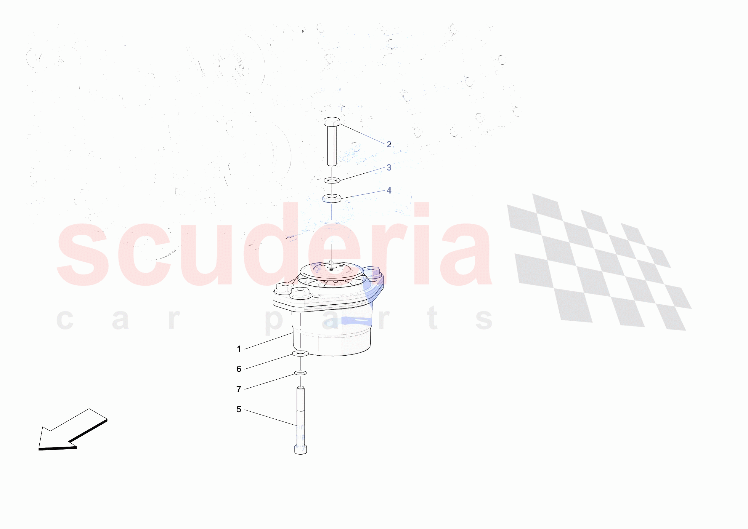 ENGINE SUSPENSION BUSH of Ferrari Ferrari 296 GTB Europe