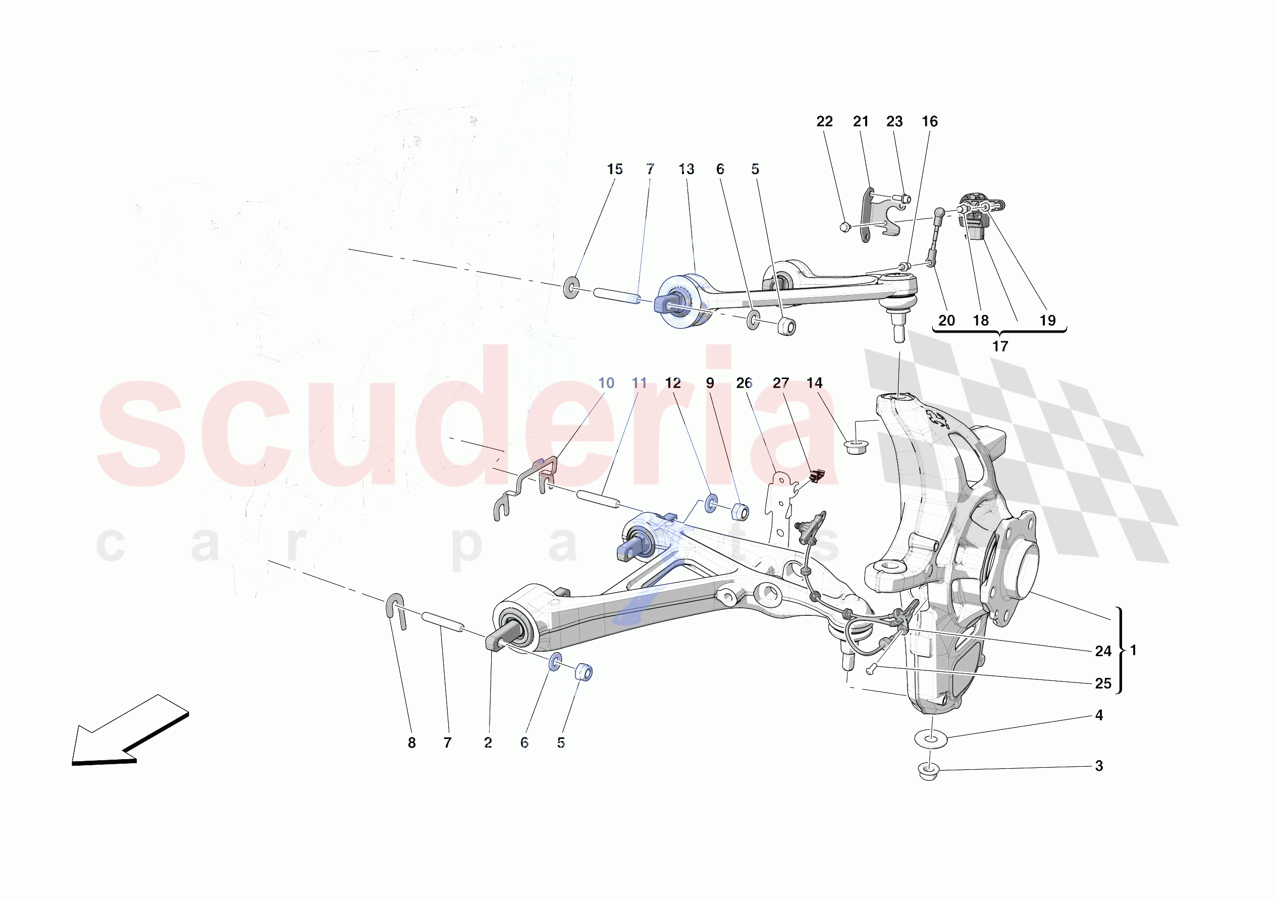 FRONT SUSPENSION - ARMS of Ferrari Ferrari 296 GTB Europe