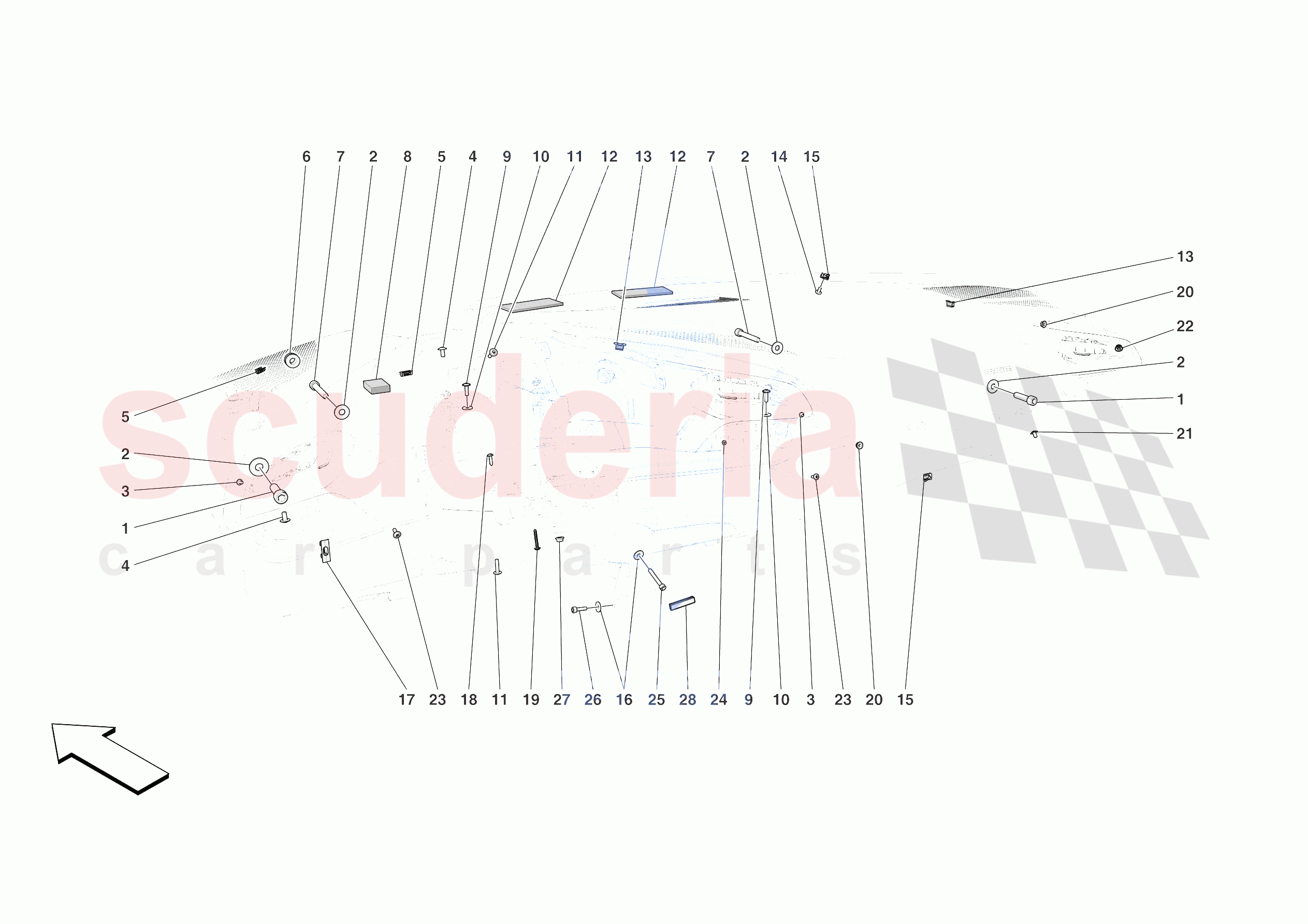 DASHBOARD - FASTENERS of Ferrari Ferrari 296 GTB Europe