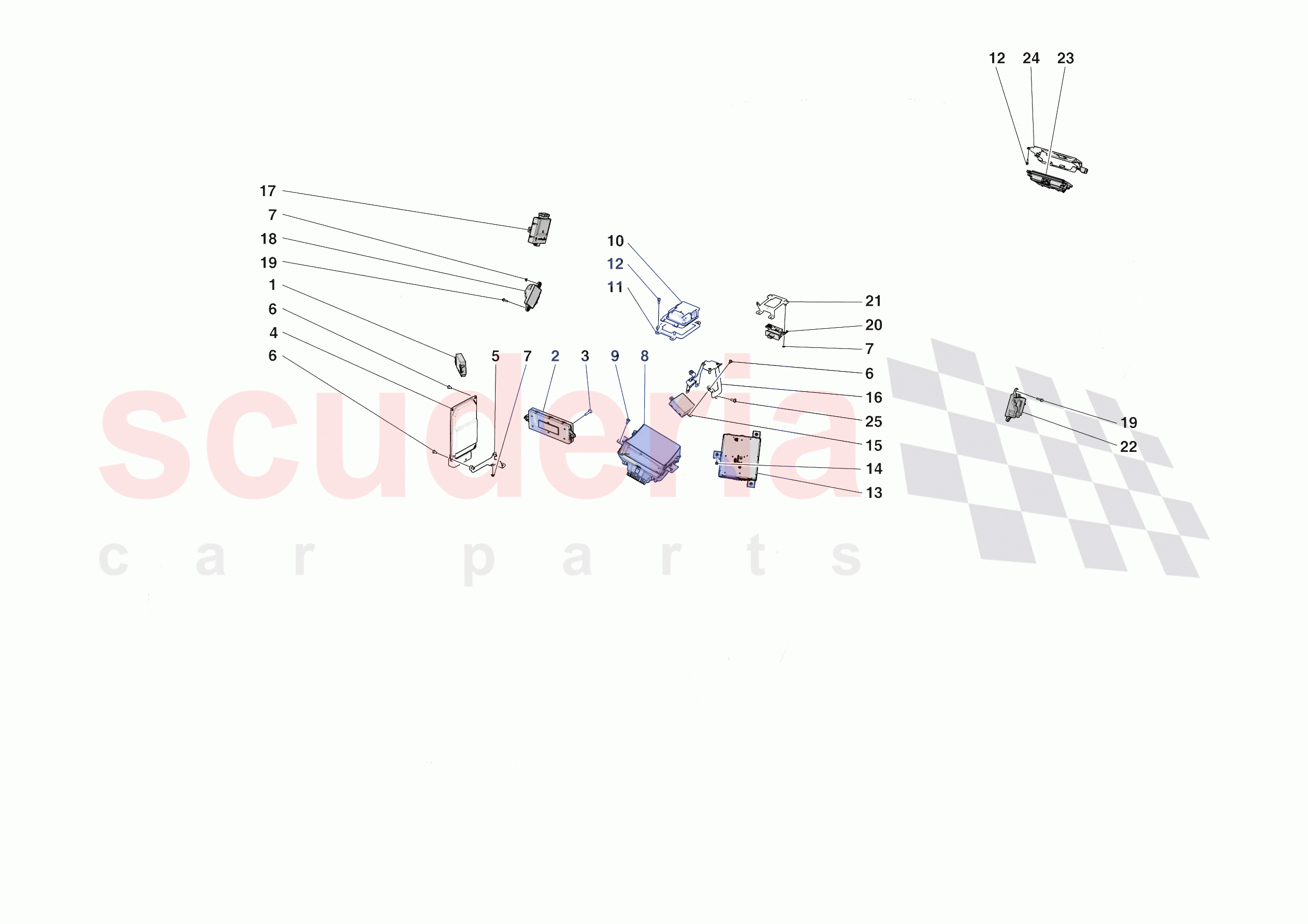ELECTRICAL SYSTEM CONTROL UNITS of Ferrari Ferrari 296 GTB Europe