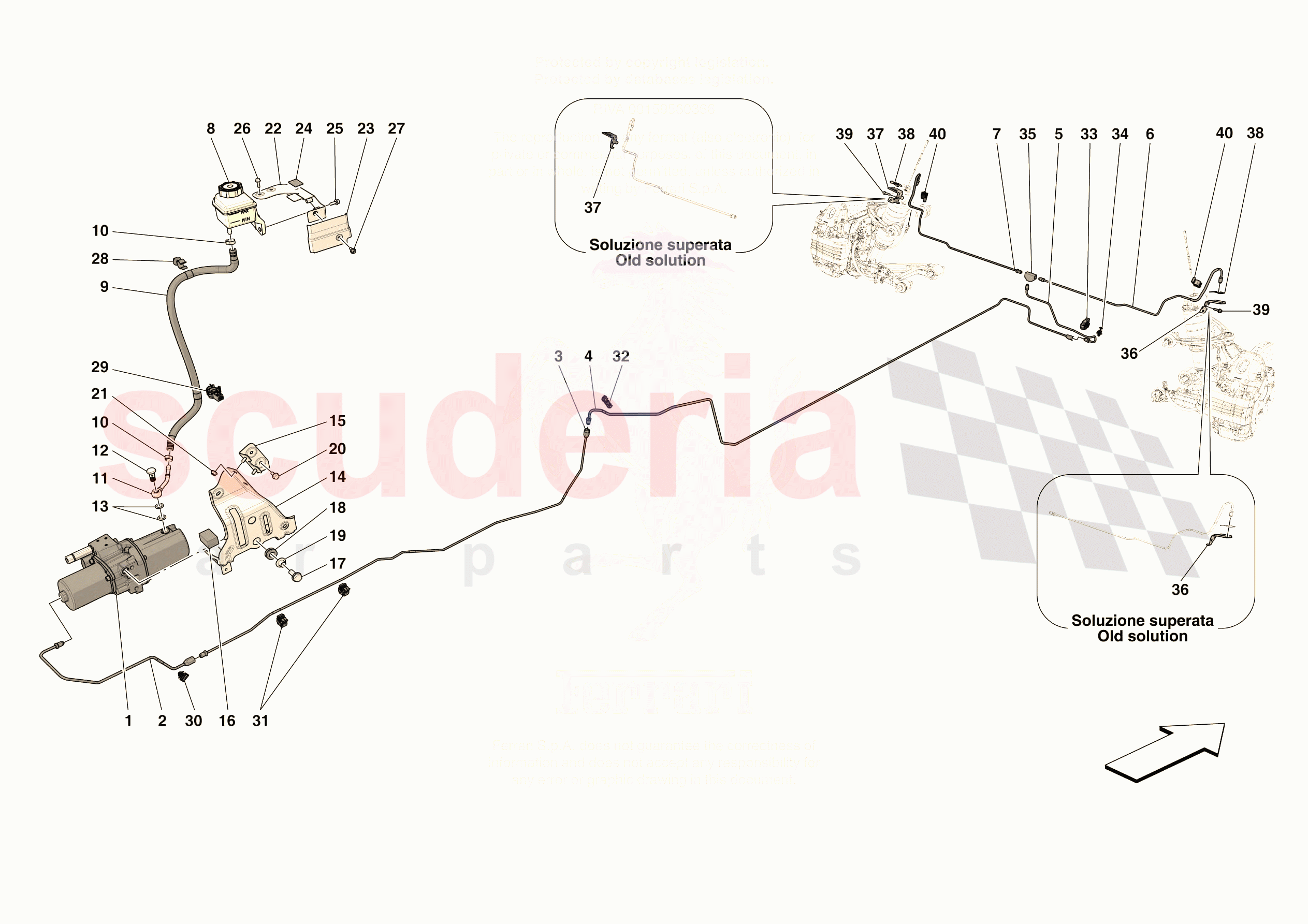 LIFTING THE VEHICLE of Ferrari Ferrari 296 GTB Europe RH