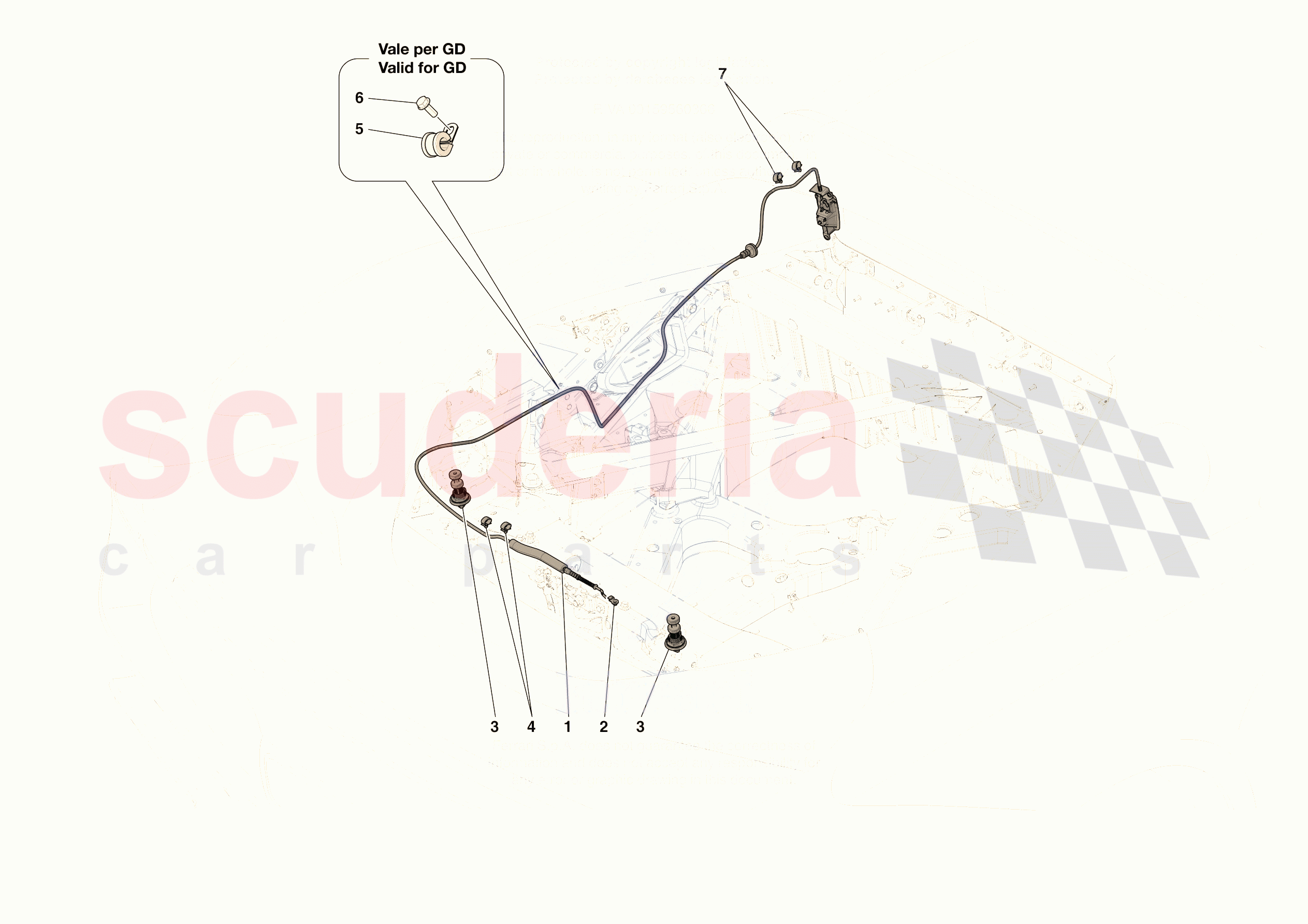 REAR LID OPENING MECHANISM of Ferrari Ferrari 296 GTB Europe RH