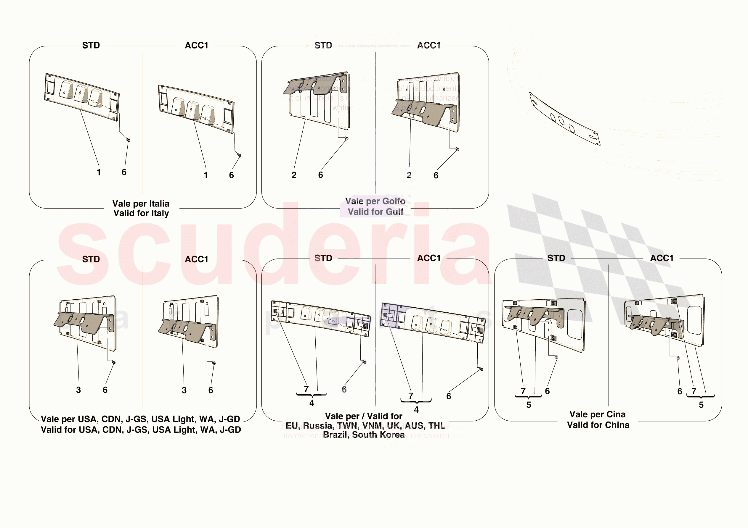 INSTALLING FRONT LICENSE PLATE of Ferrari Ferrari 296 GTB Europe RH