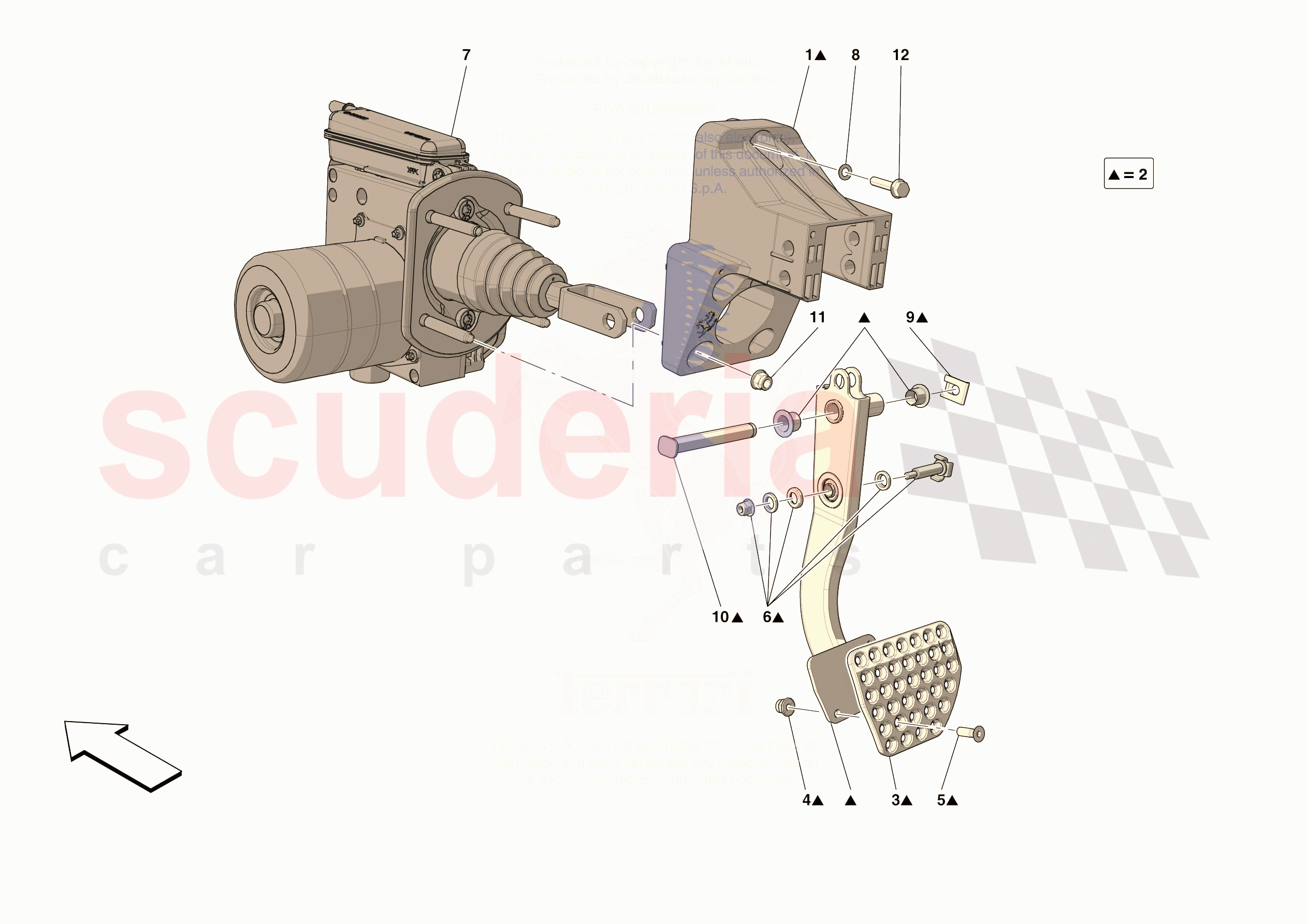 PEDAL BOARD of Ferrari Ferrari 296 GTB USA