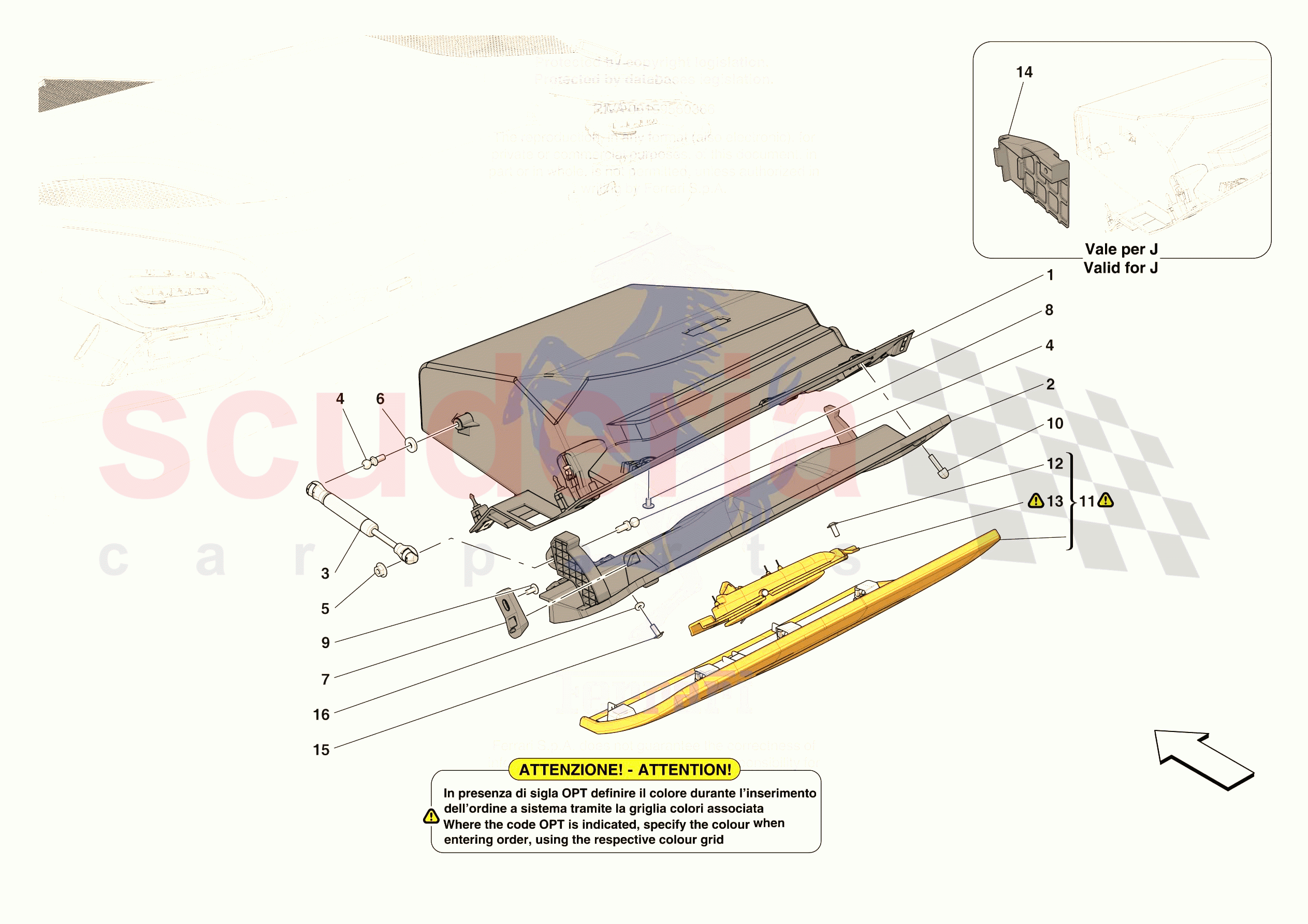 DASHBOARD - GLOVE COMPARTMENT of Ferrari Ferrari 296 GTB USA