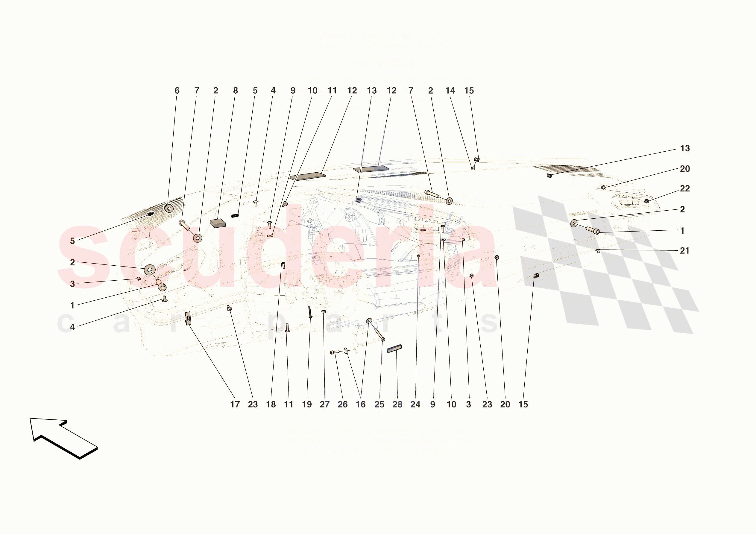 DASHBOARD - FASTENERS of Ferrari Ferrari 296 GTB USA