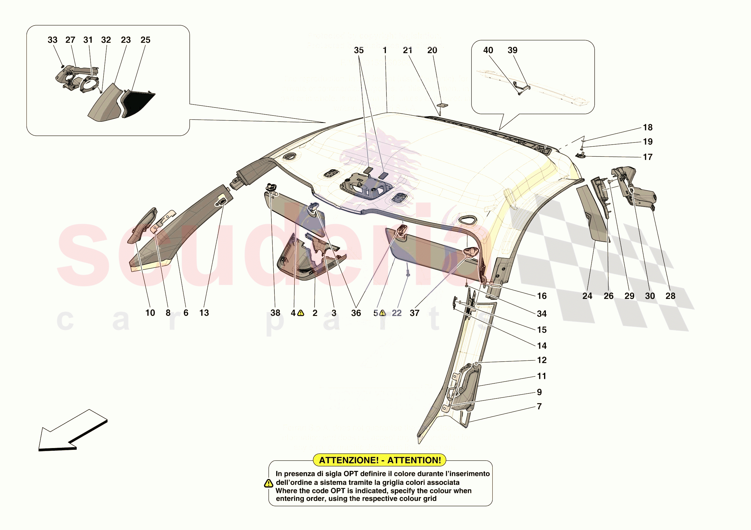 INNER TRIM (ABOVE BELTLINE) of Ferrari Ferrari 296 GTB USA