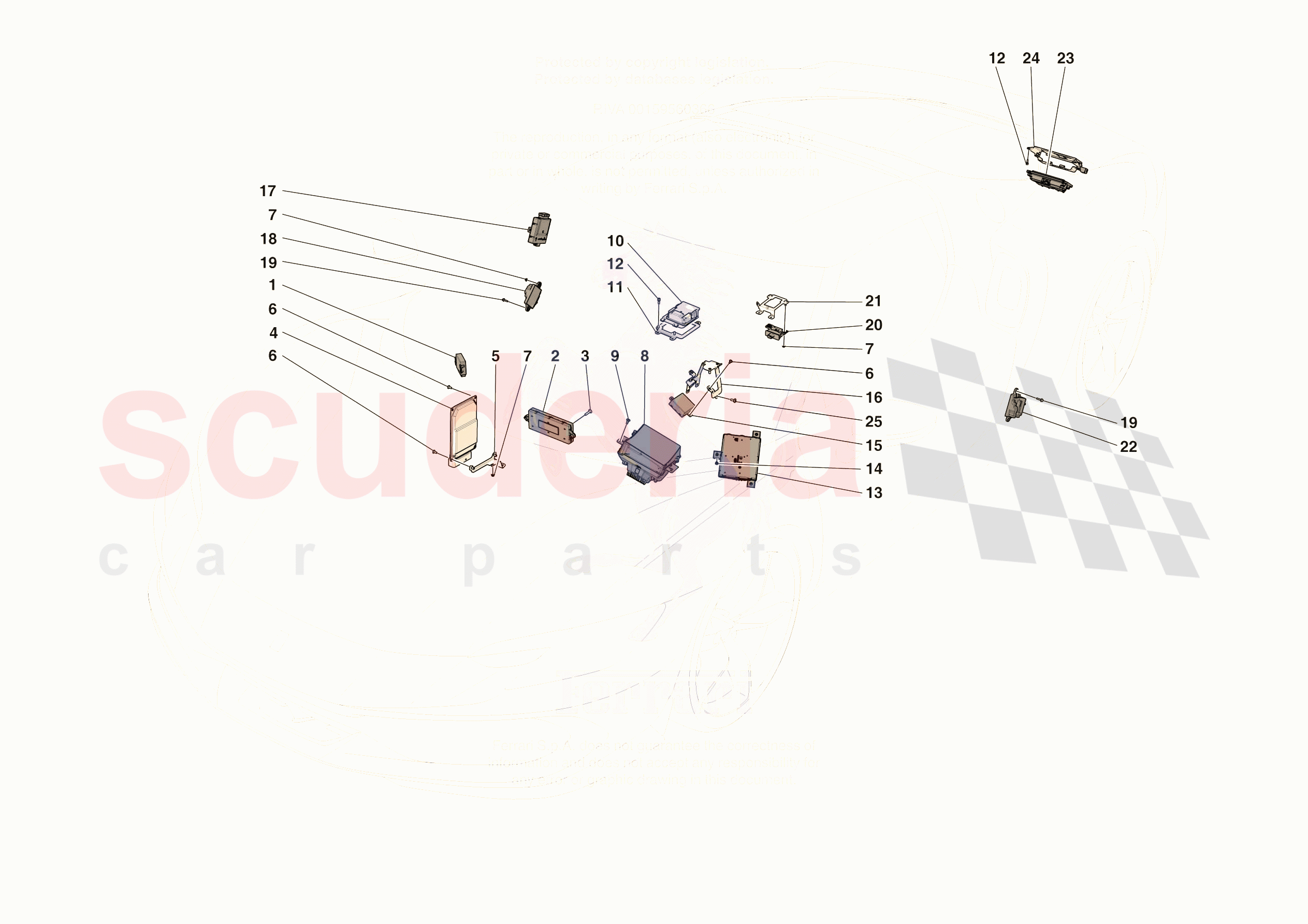 ELECTRICAL SYSTEM CONTROL UNITS of Ferrari Ferrari 296 GTB USA