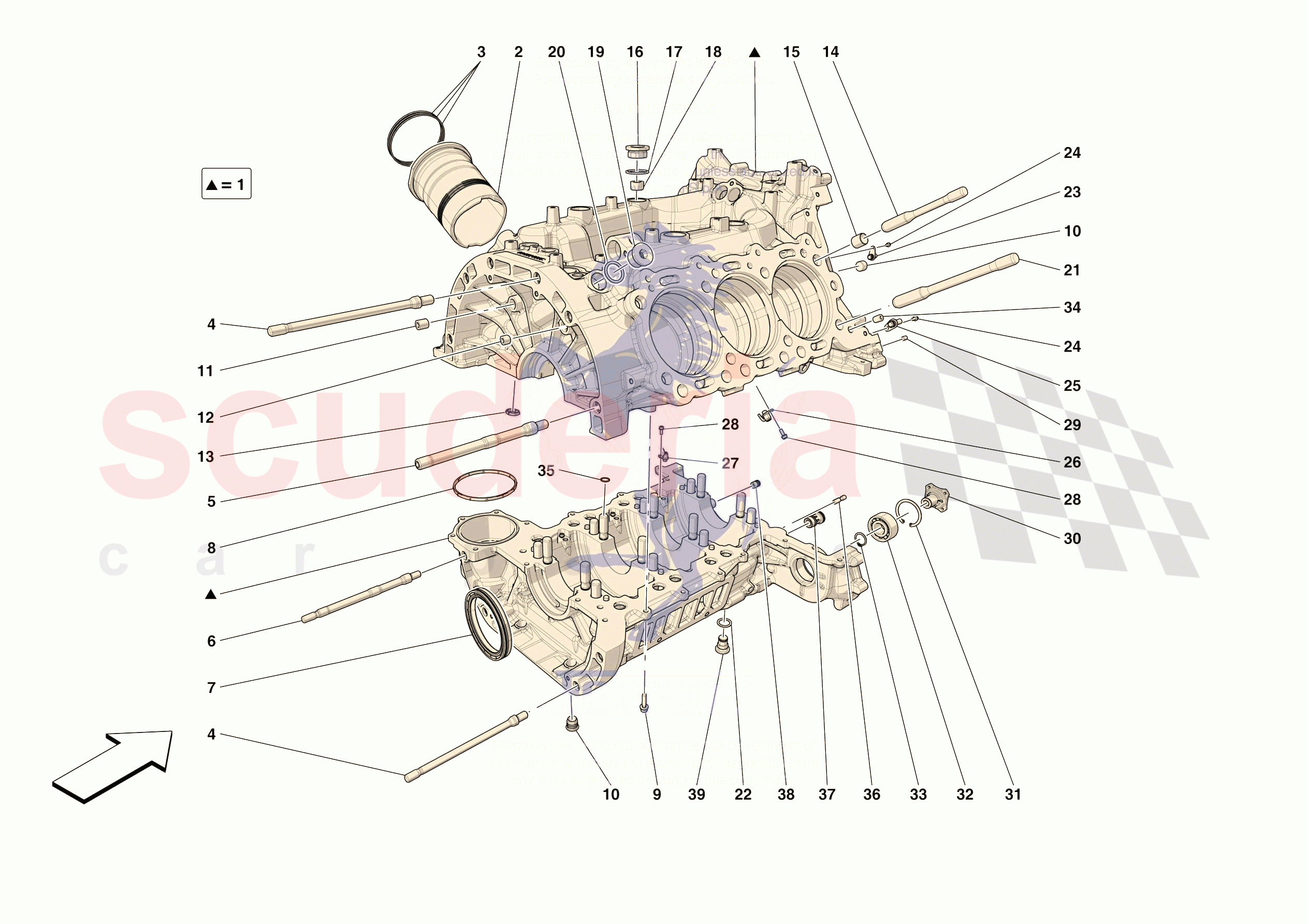 CRANKCASE of Ferrari Ferrari 296 GTS Europe