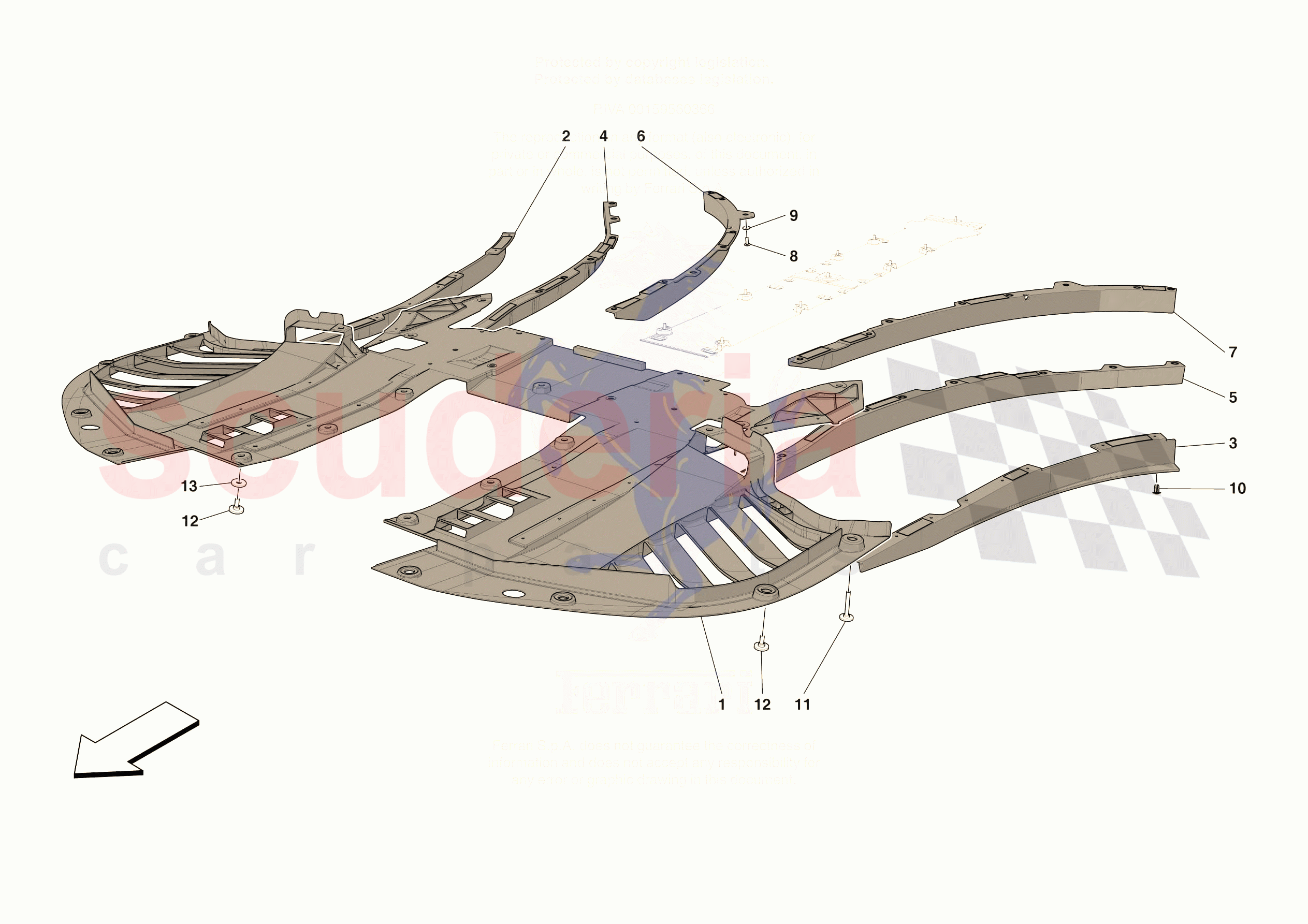 FRONT SHIELDS of Ferrari Ferrari 296 GTS Europe