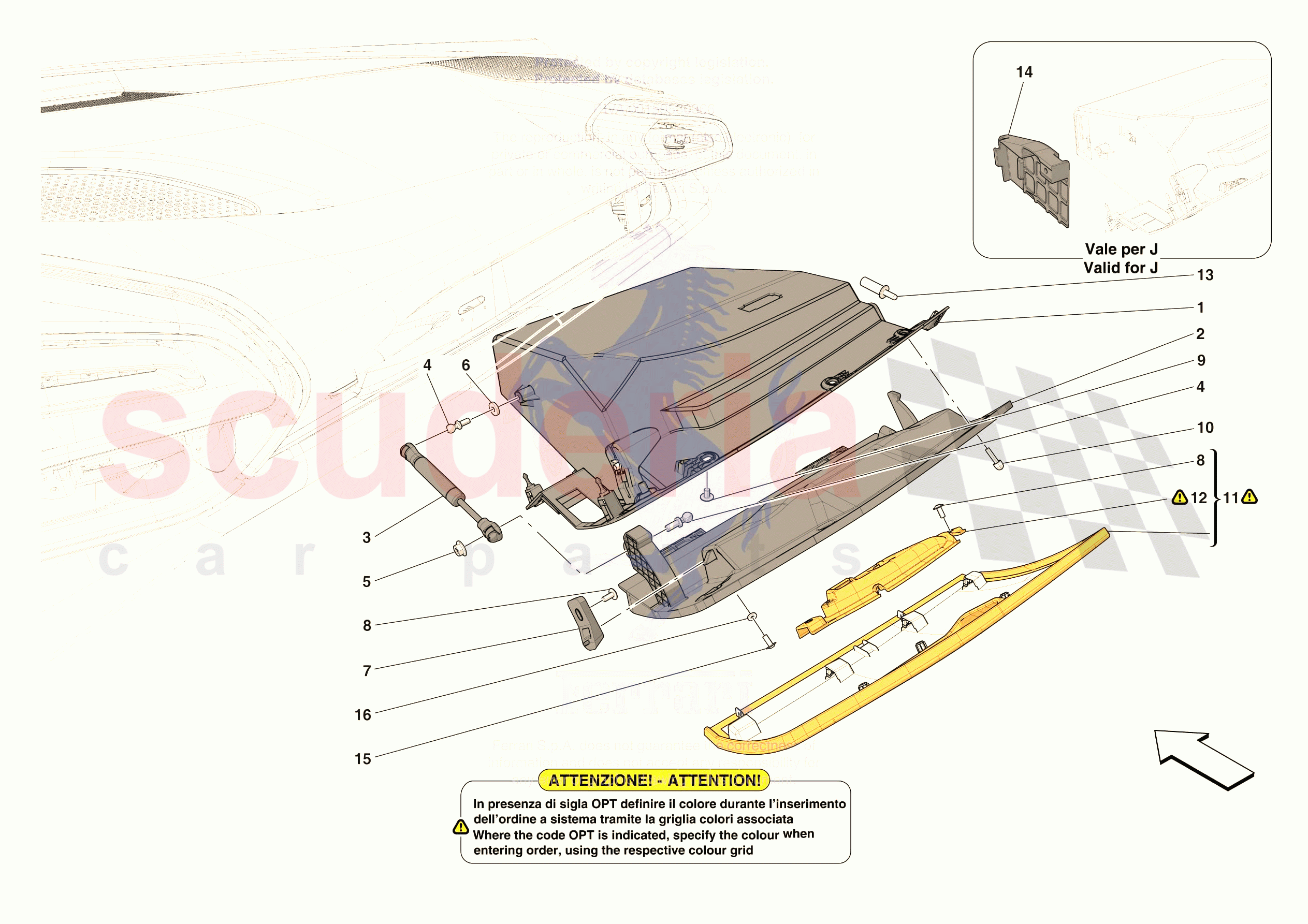 DASHBOARD - GLOVE COMPARTMENT of Ferrari Ferrari 296 GTS Europe