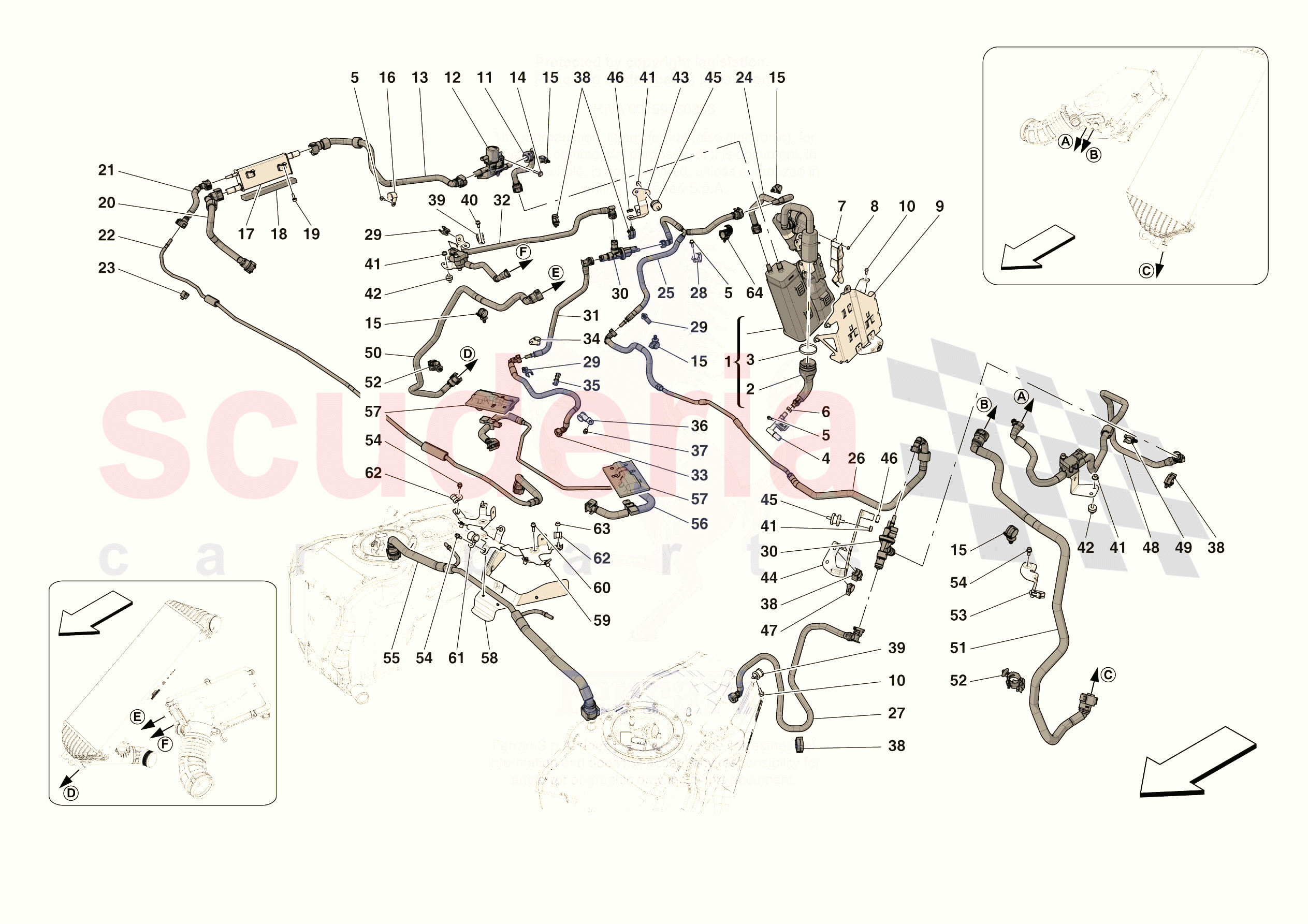 EVAPORATIVE EMISSIONS CONTROL SYSTEM of Ferrari Ferrari 296 GTS Europe RH