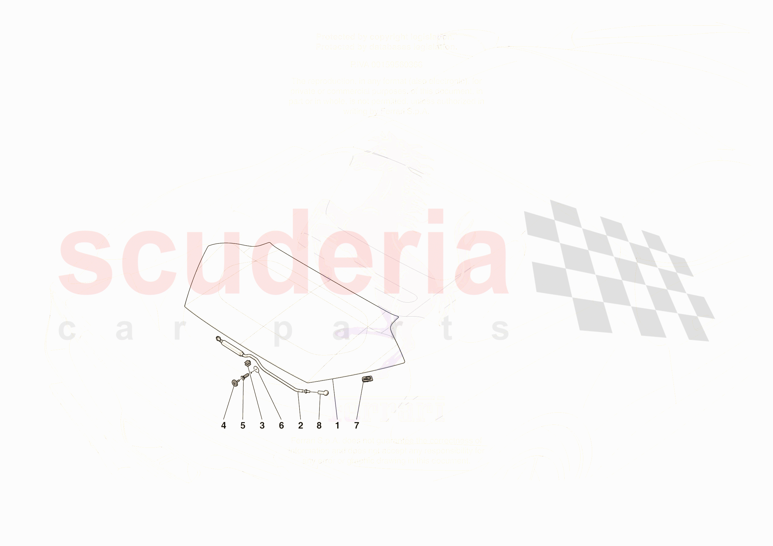 REAR LID TRIM of Ferrari Ferrari 296 GTS Europe RH