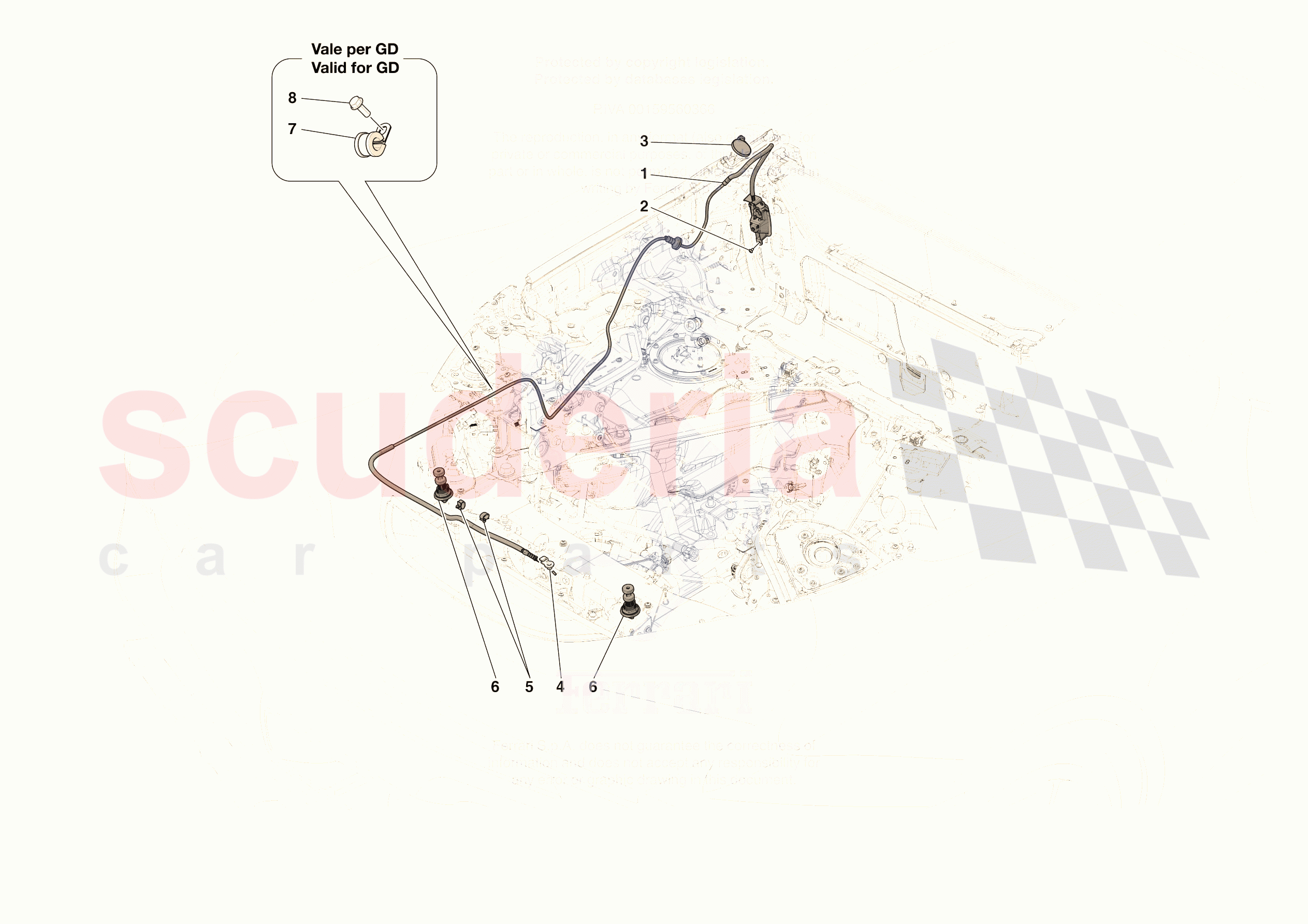 REAR LID OPENING MECHANISM of Ferrari Ferrari 296 GTS Europe RH