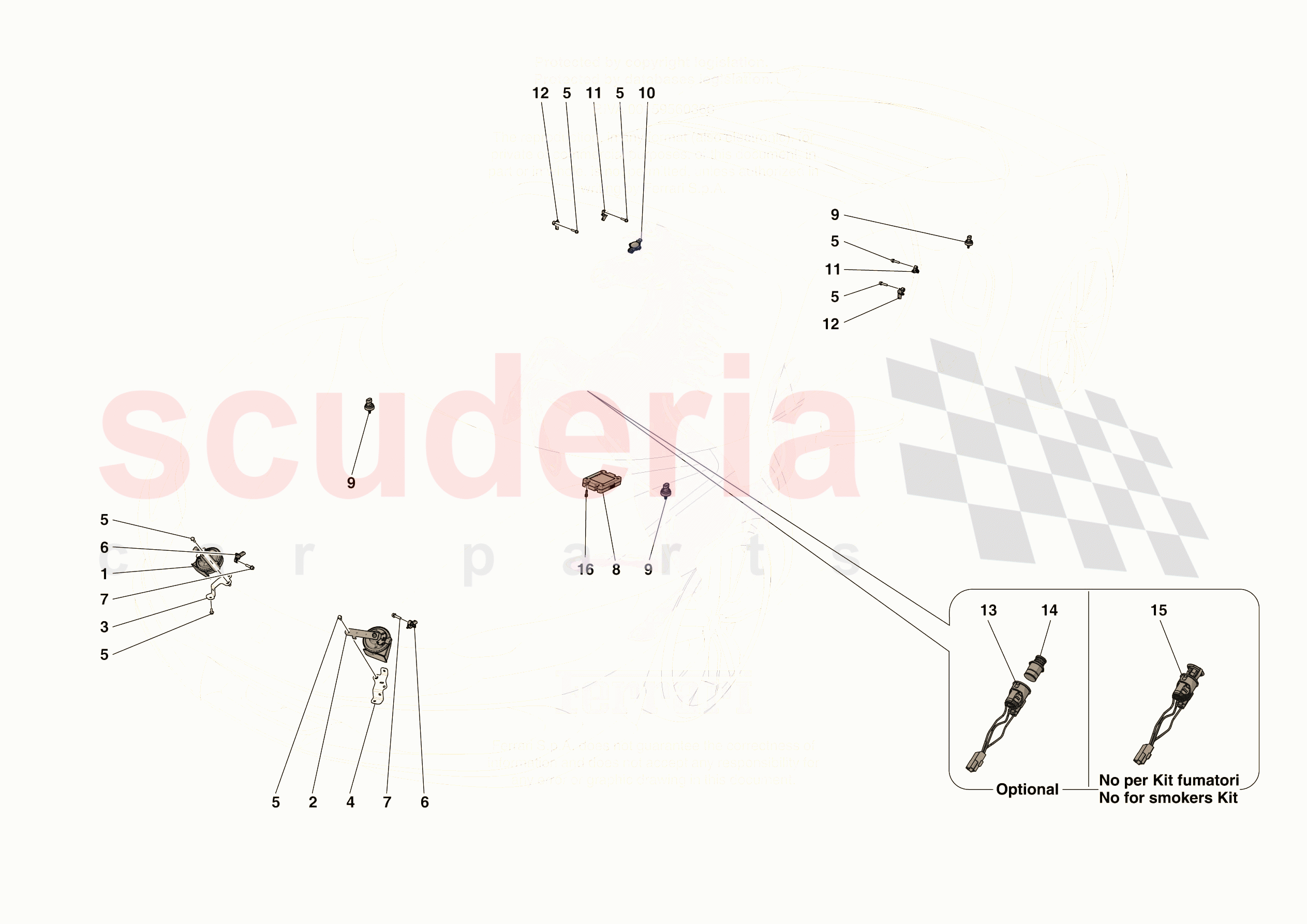 OTHER ELECTRICAL DEVICES of Ferrari Ferrari 296 GTS Europe RH