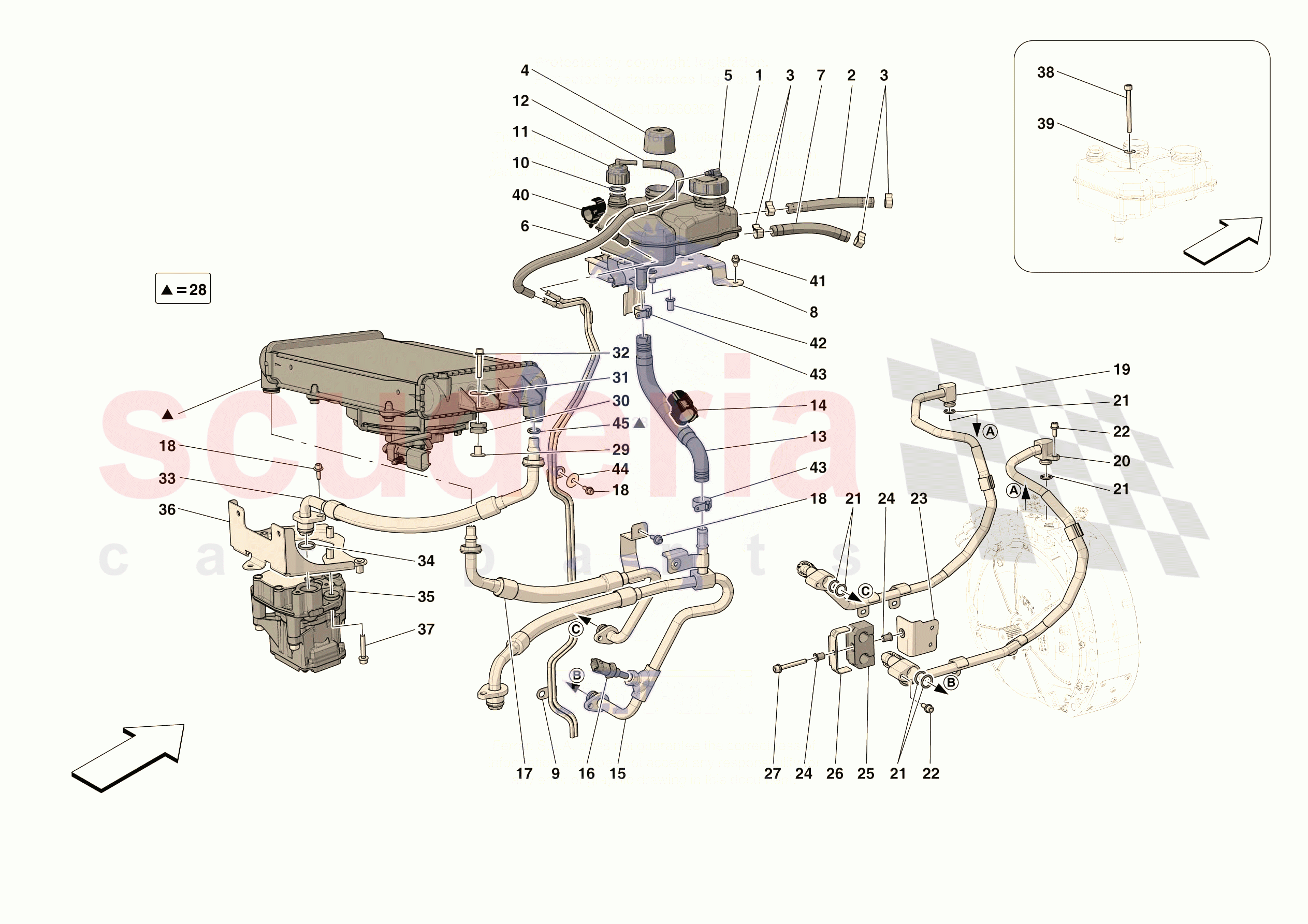ELECTRIC MACHINE COOLING of Ferrari Ferrari 296 GTS Europe RH