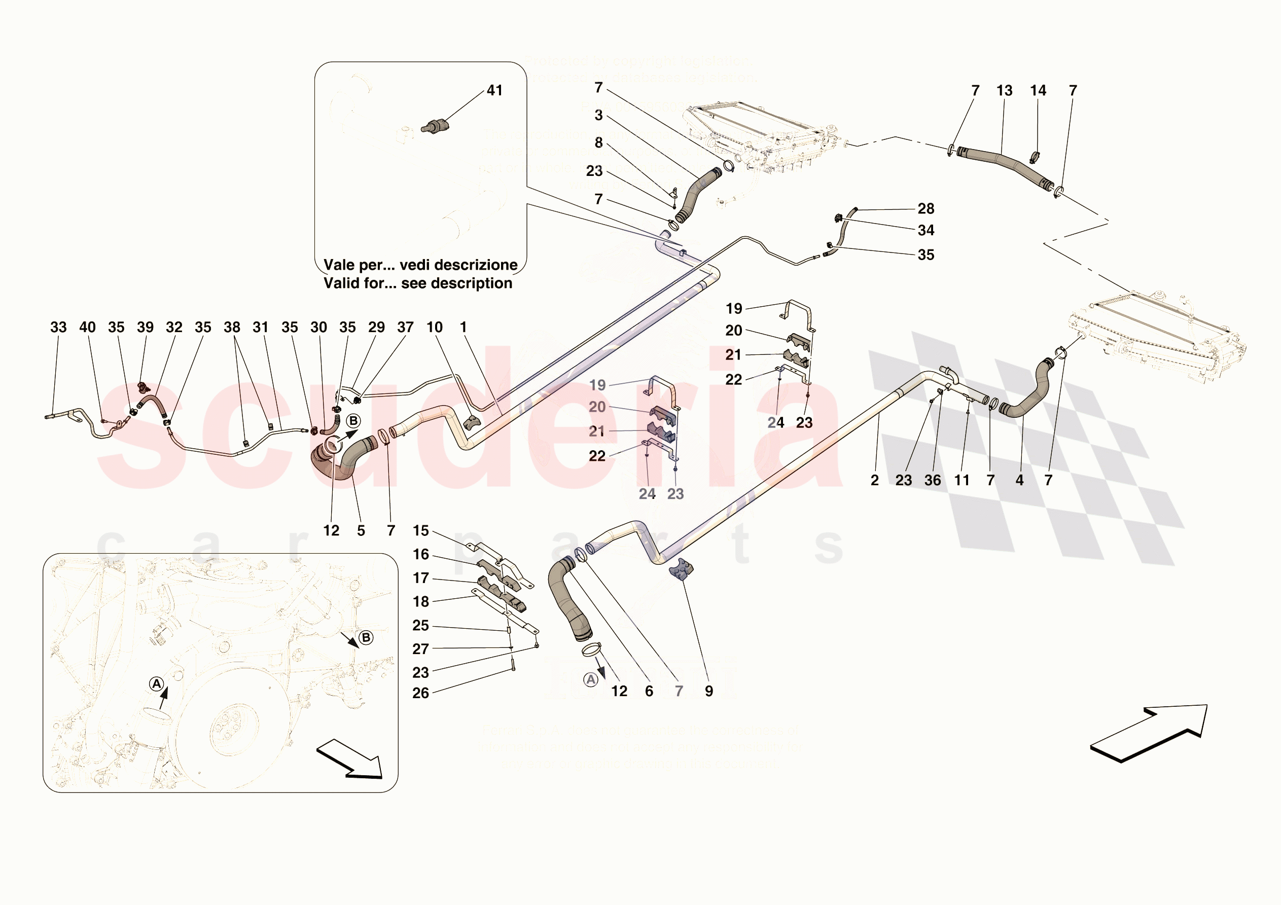 COOLING SYSTEM PIPES of Ferrari Ferrari 296 GTS USA