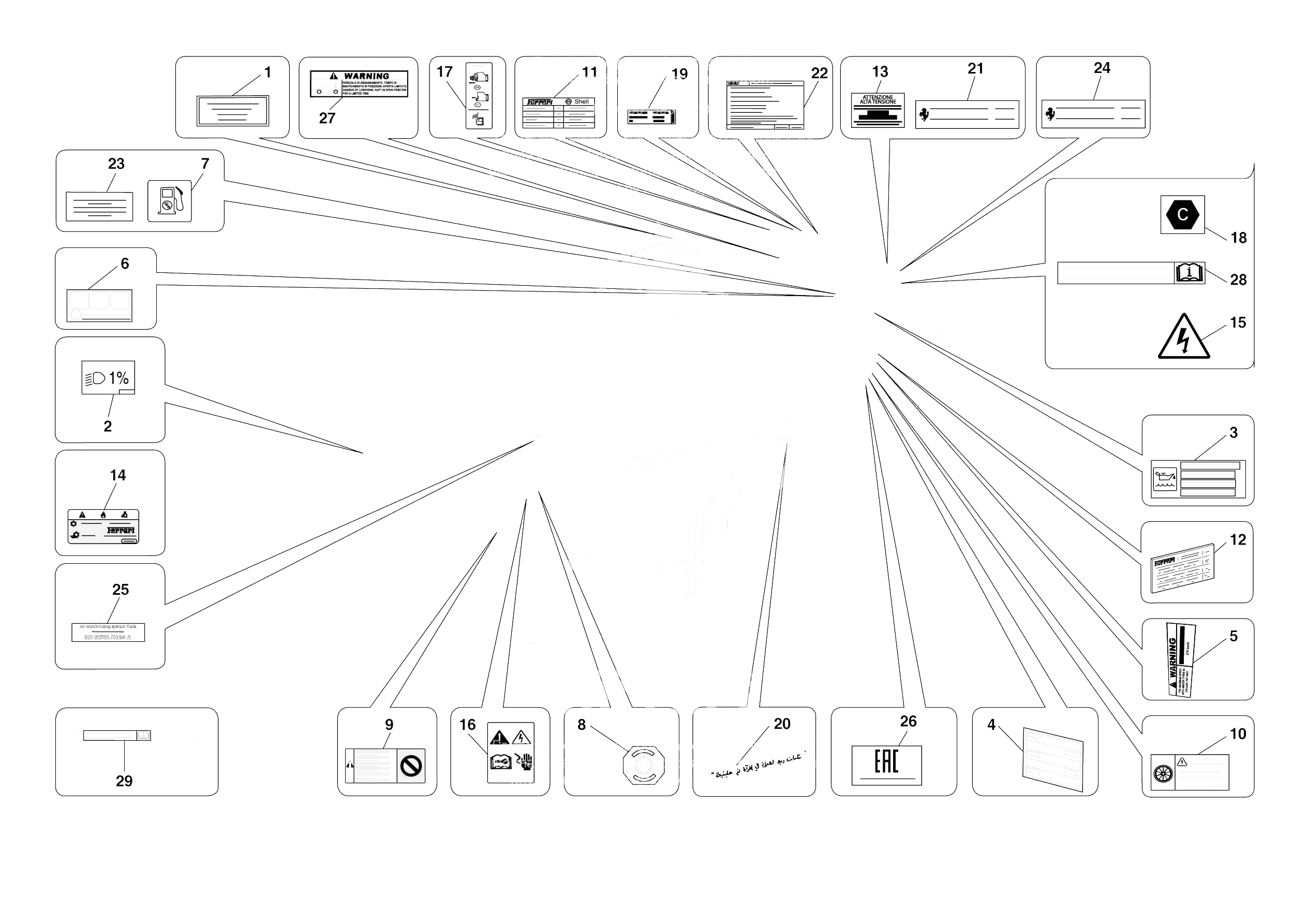 PLATES of Ferrari Ferrari 296 GTS USA
