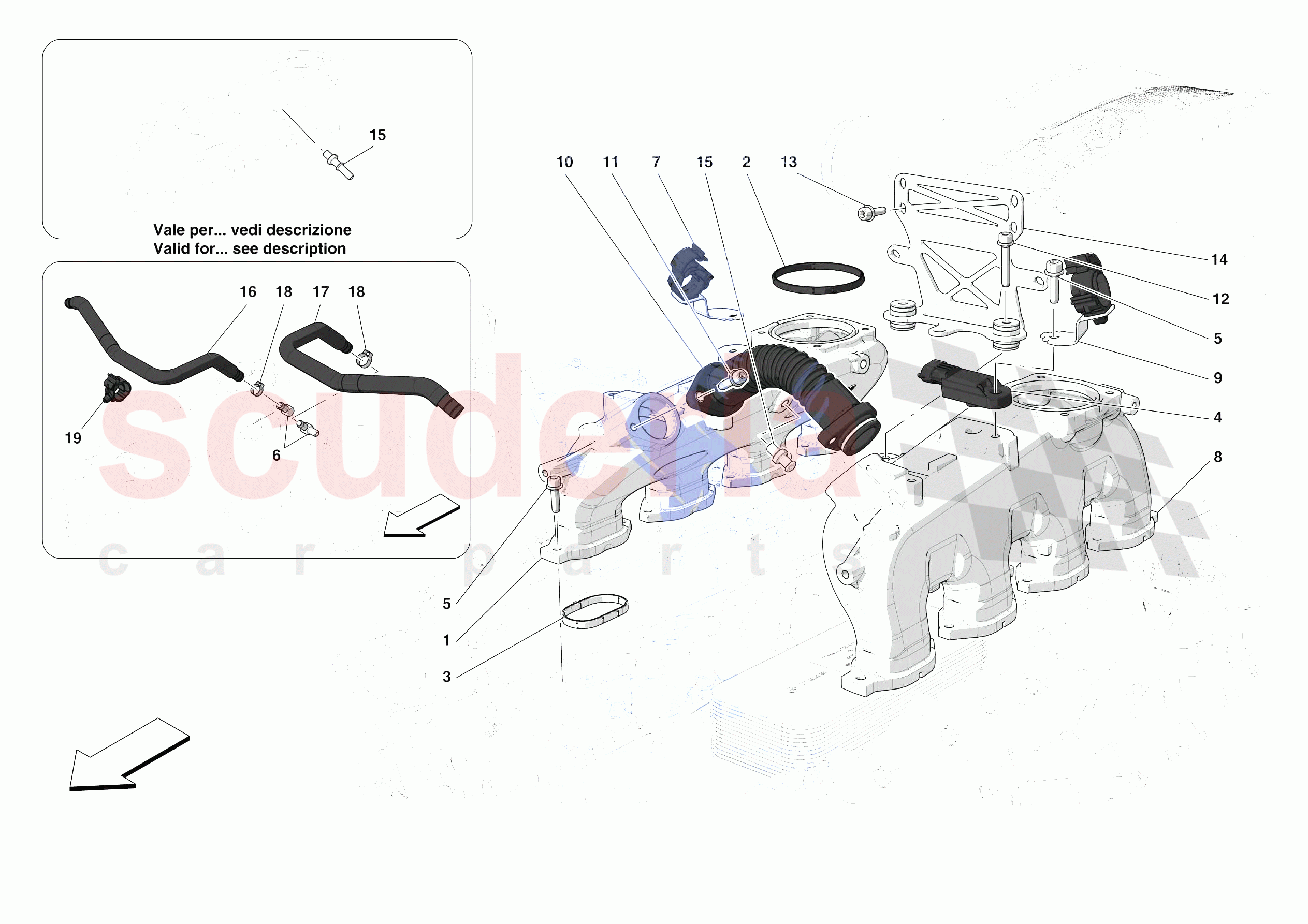 ENGINE INTAKE DUCT of Ferrari Ferrari 488 Pista Europe