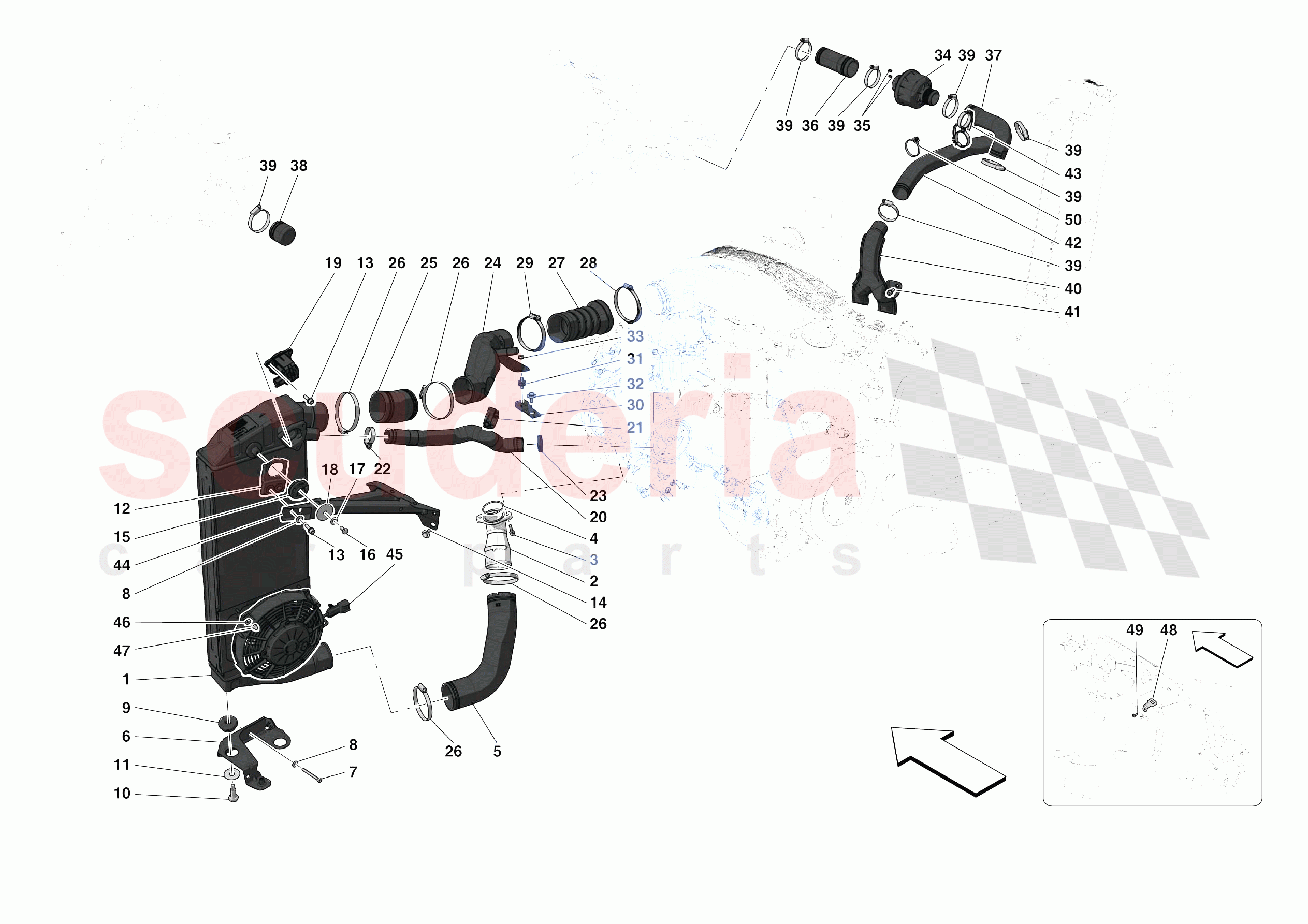 INTERCOOLER of Ferrari Ferrari 488 Pista Europe RH