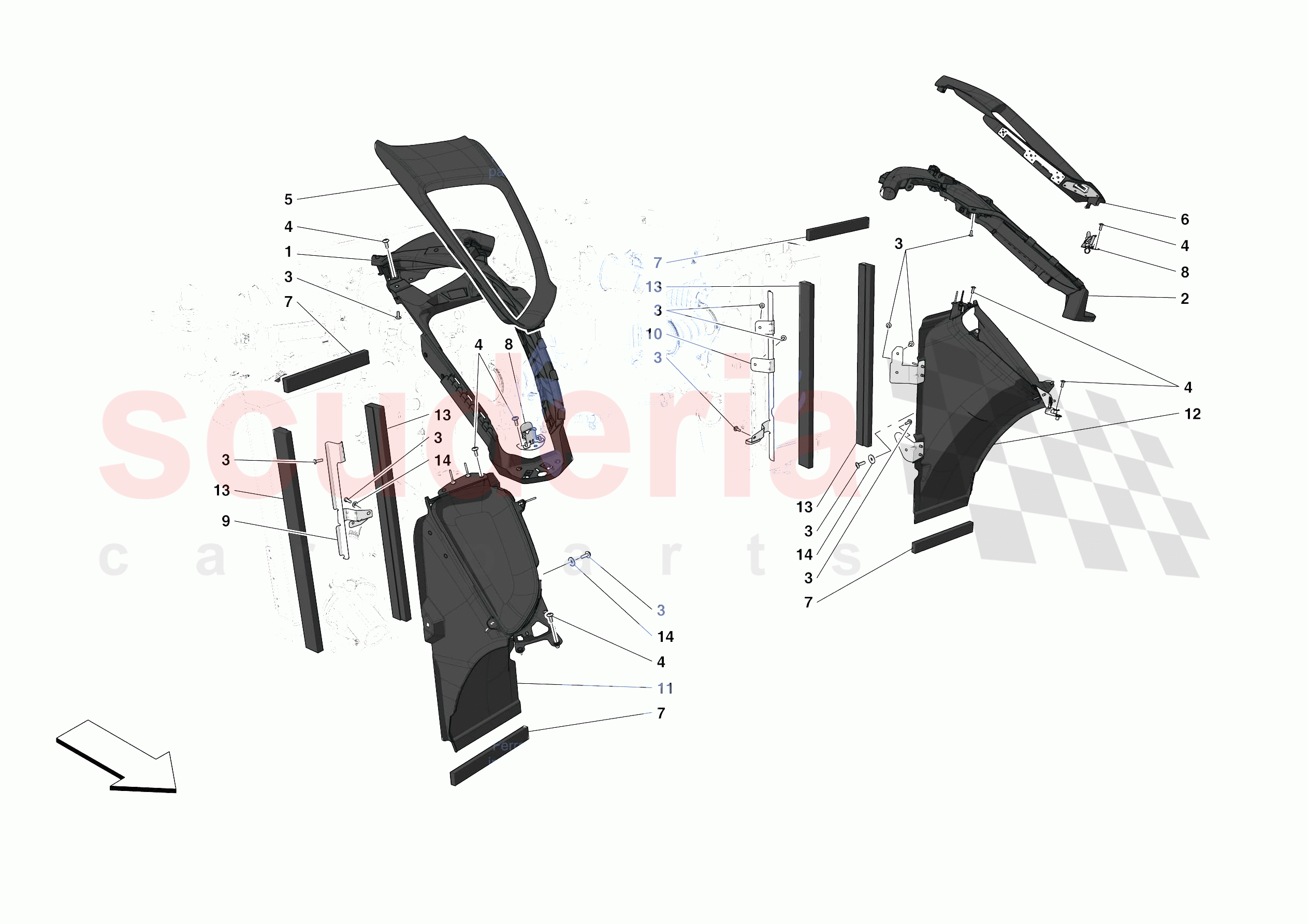 LATERAL AIR INTAKES of Ferrari Ferrari 488 Pista Europe RH