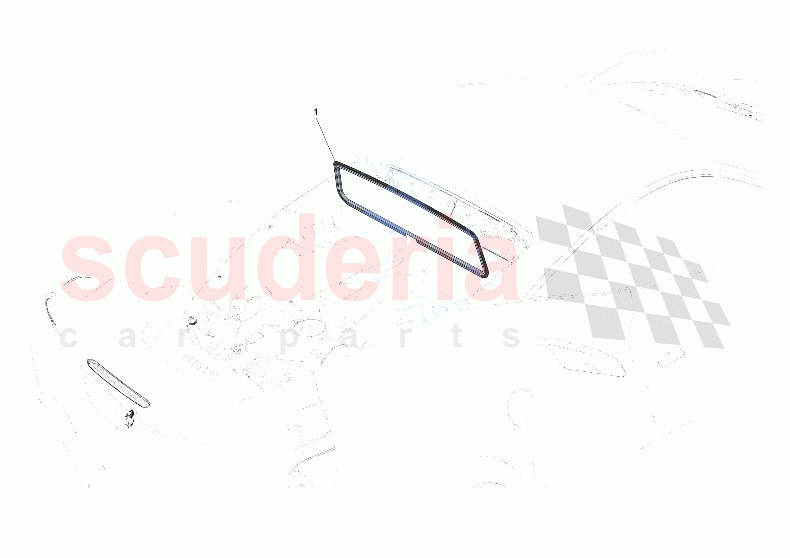 REAR SCREEN of Ferrari Ferrari 488 Pista Europe RH