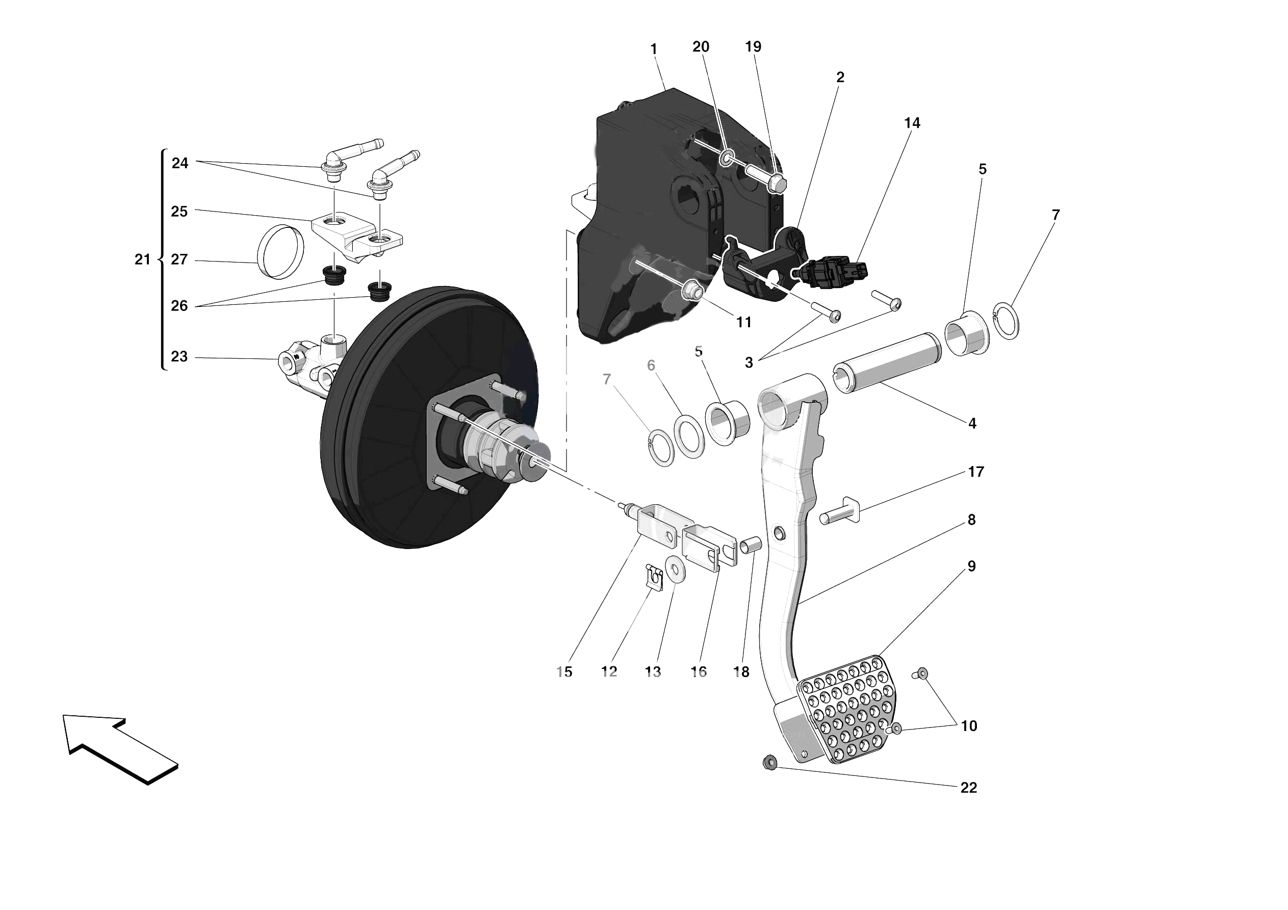 PEDAL BOARD of Ferrari Ferrari 488 Pista Spider Europe