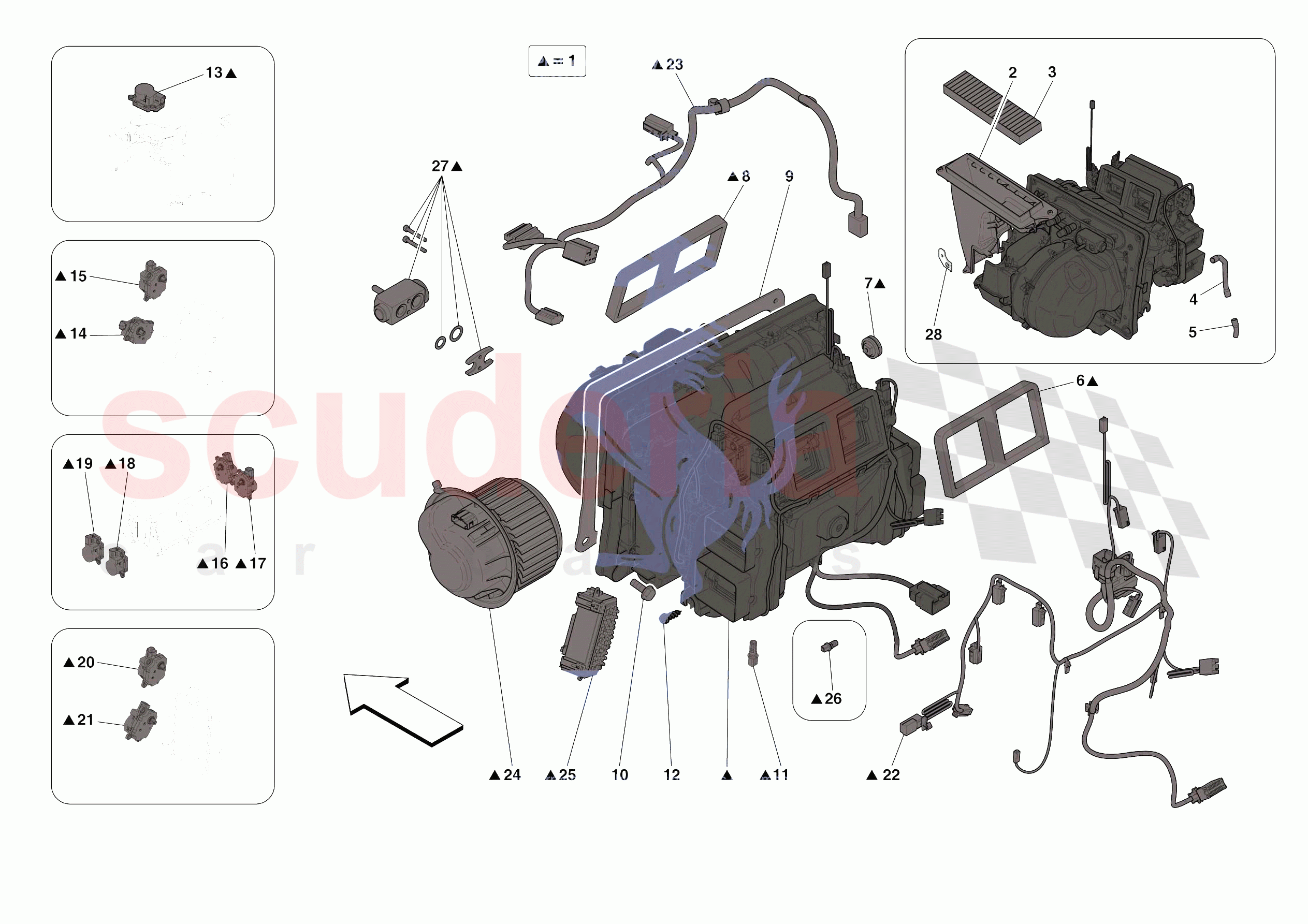 A/C SYSTEM - EVAPORATOR of Ferrari Ferrari 488 Pista Spider Europe