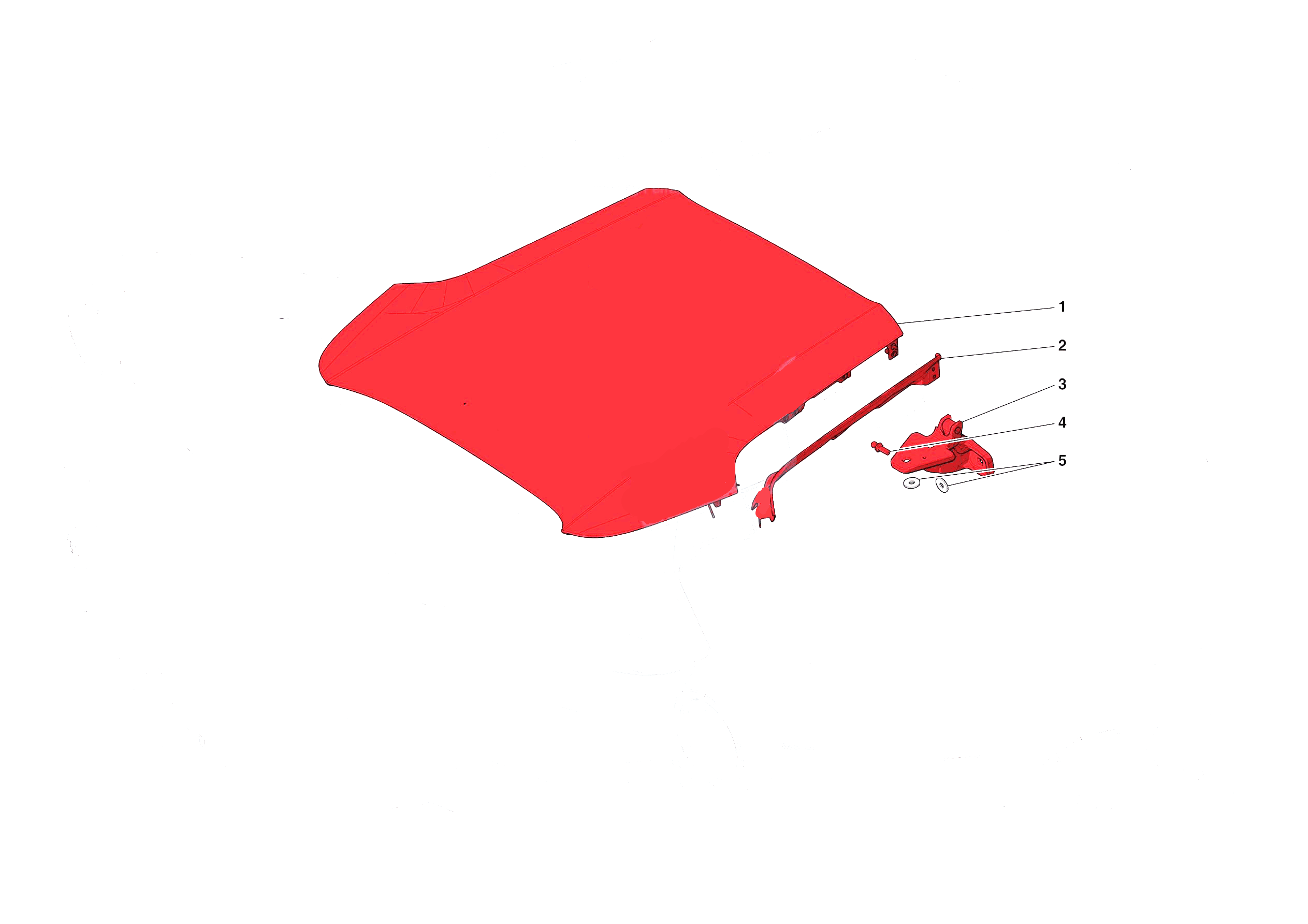 REAR LID SUBSTRUCTURE of Ferrari Ferrari 488 Pista Spider Europe RH